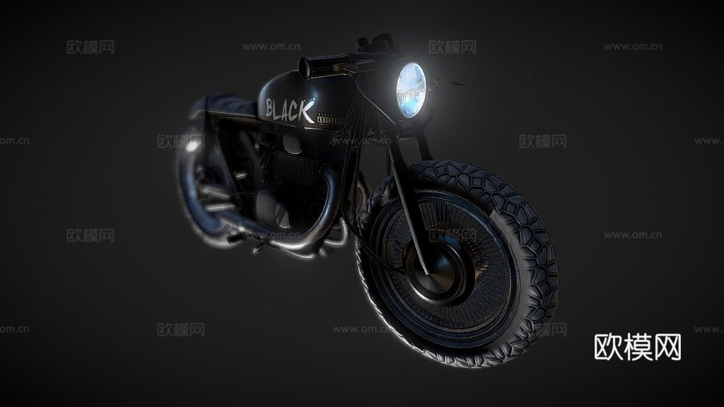 咖啡骑士摩托车su模型