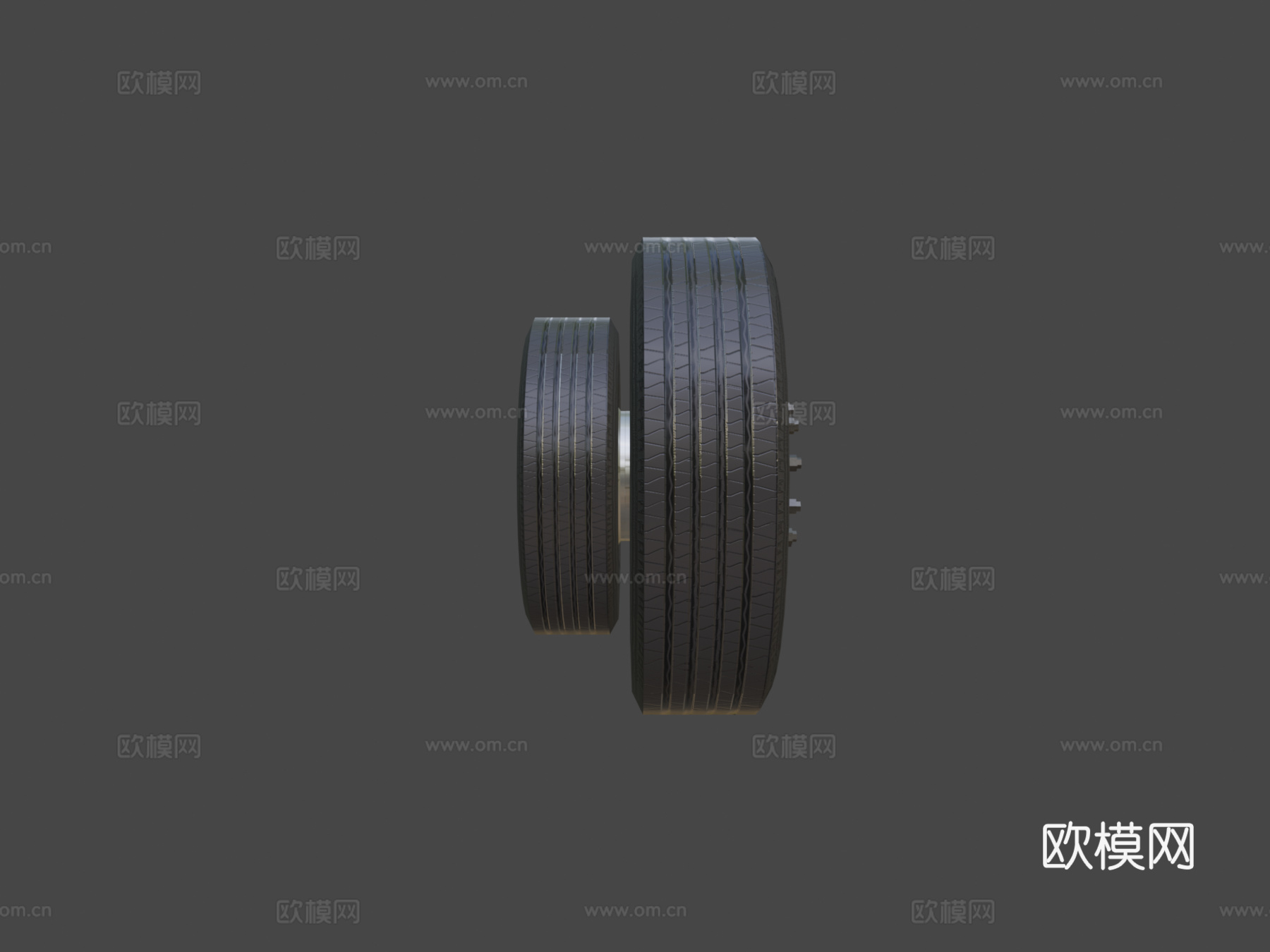 卡车车轮su模型