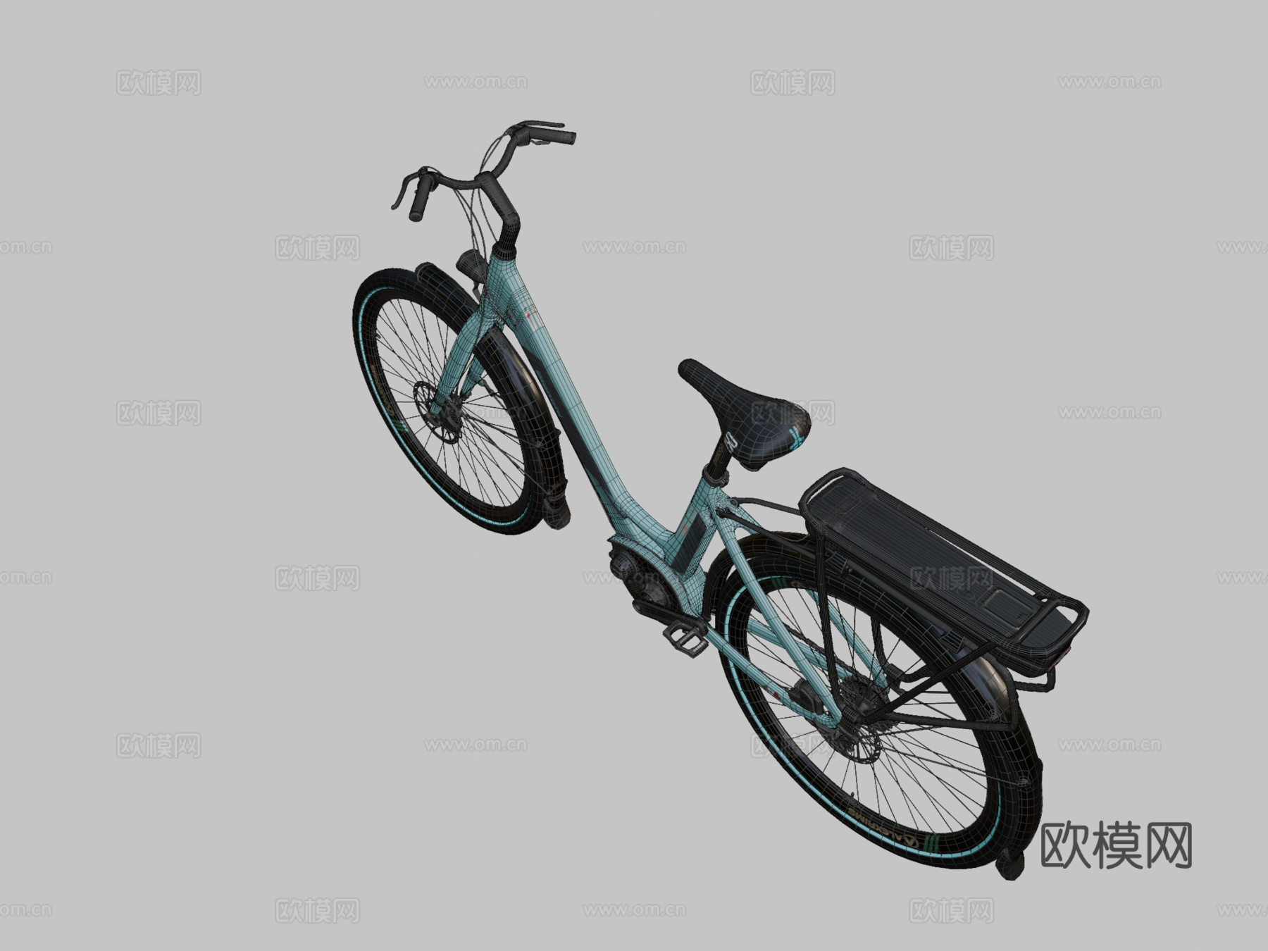 比安奇长岛电动自行车su模型