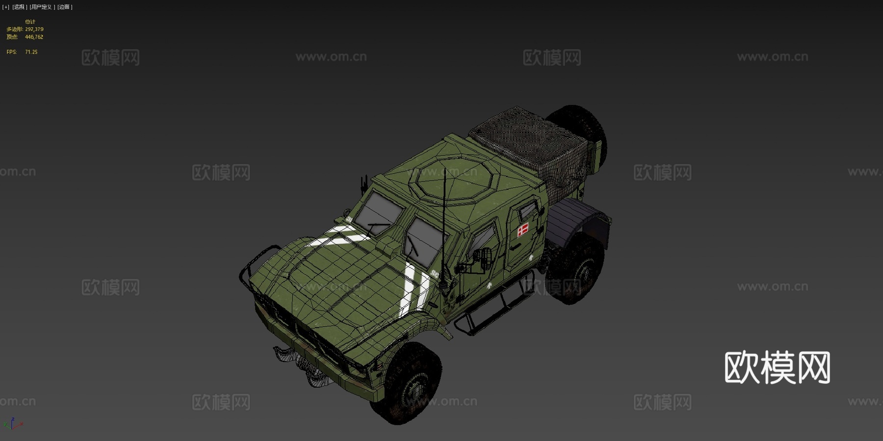 奥什科什M全地形车=美洲狮=su模型