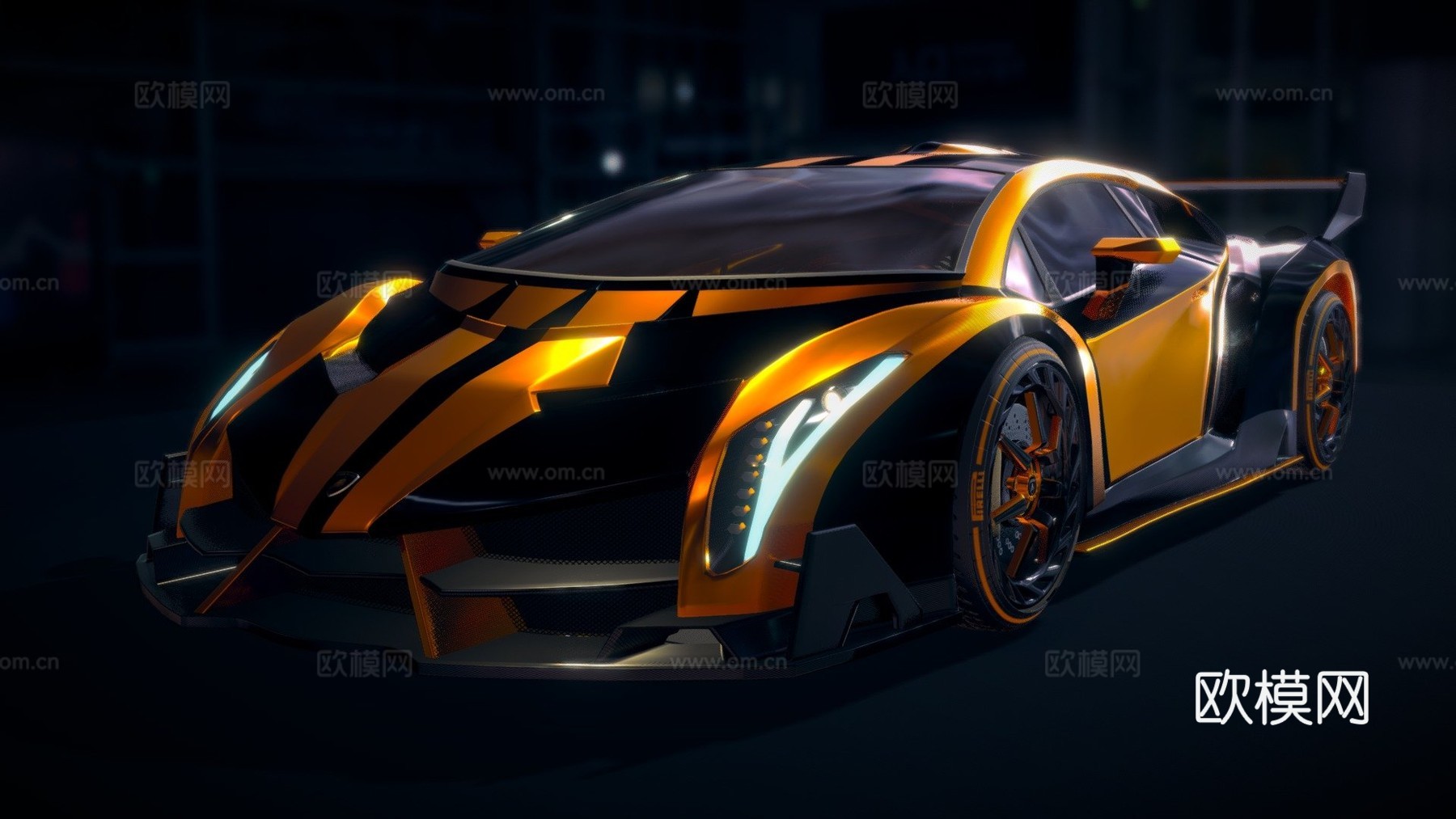 兰博基尼 Veneno 2013 3D 模型su模型