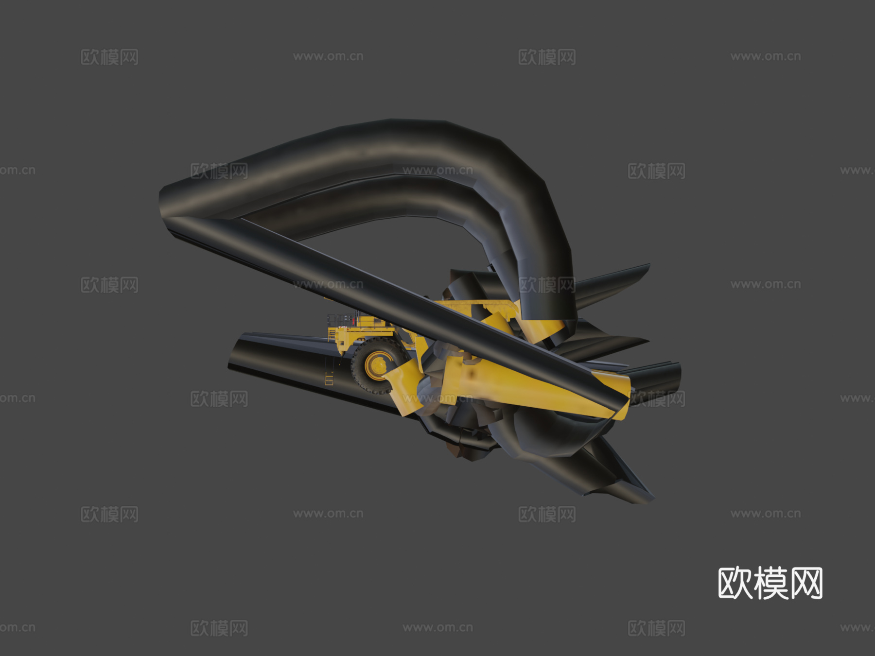 矿用自卸卡车su模型