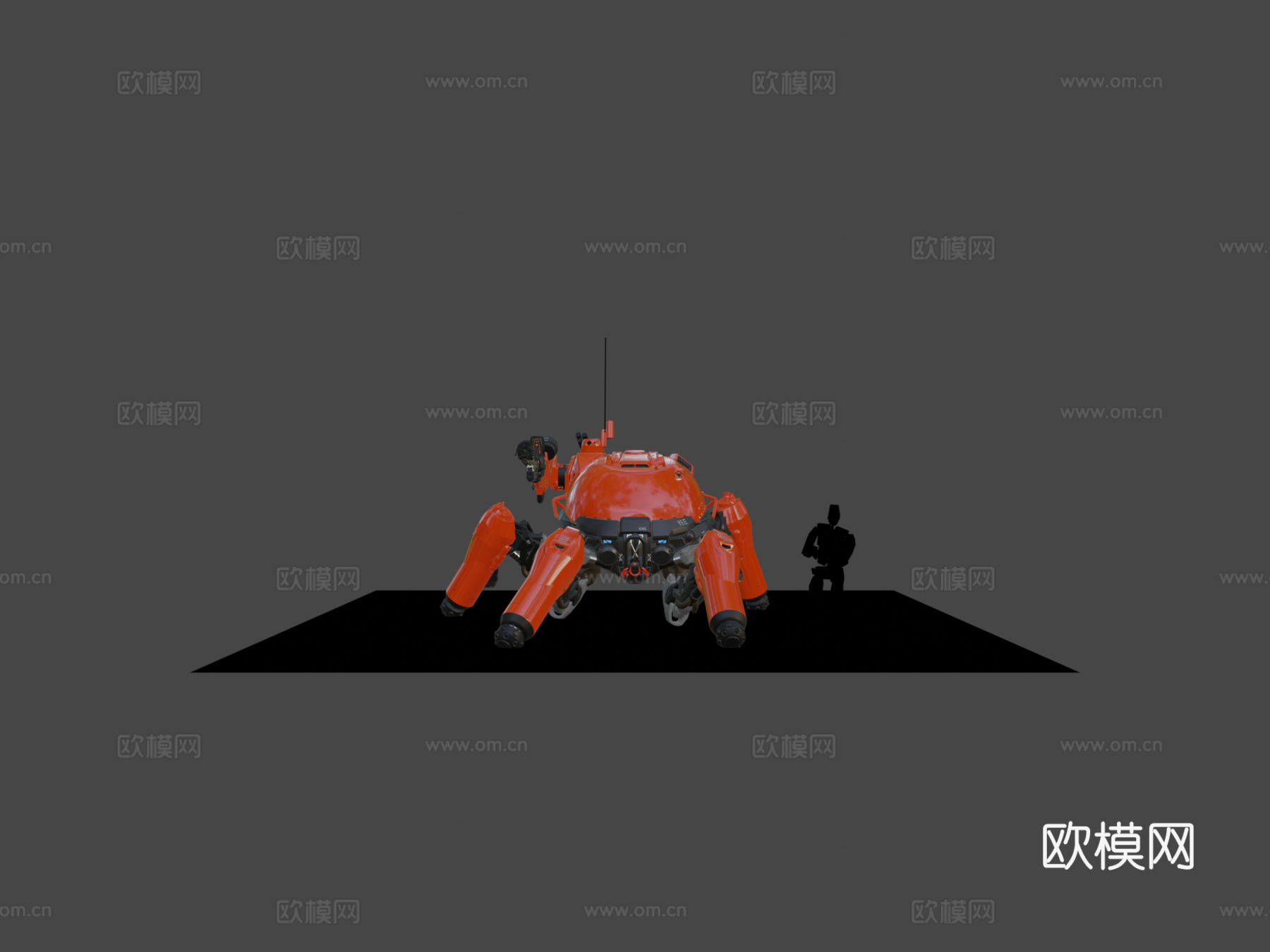 PAQ四足机甲su模型