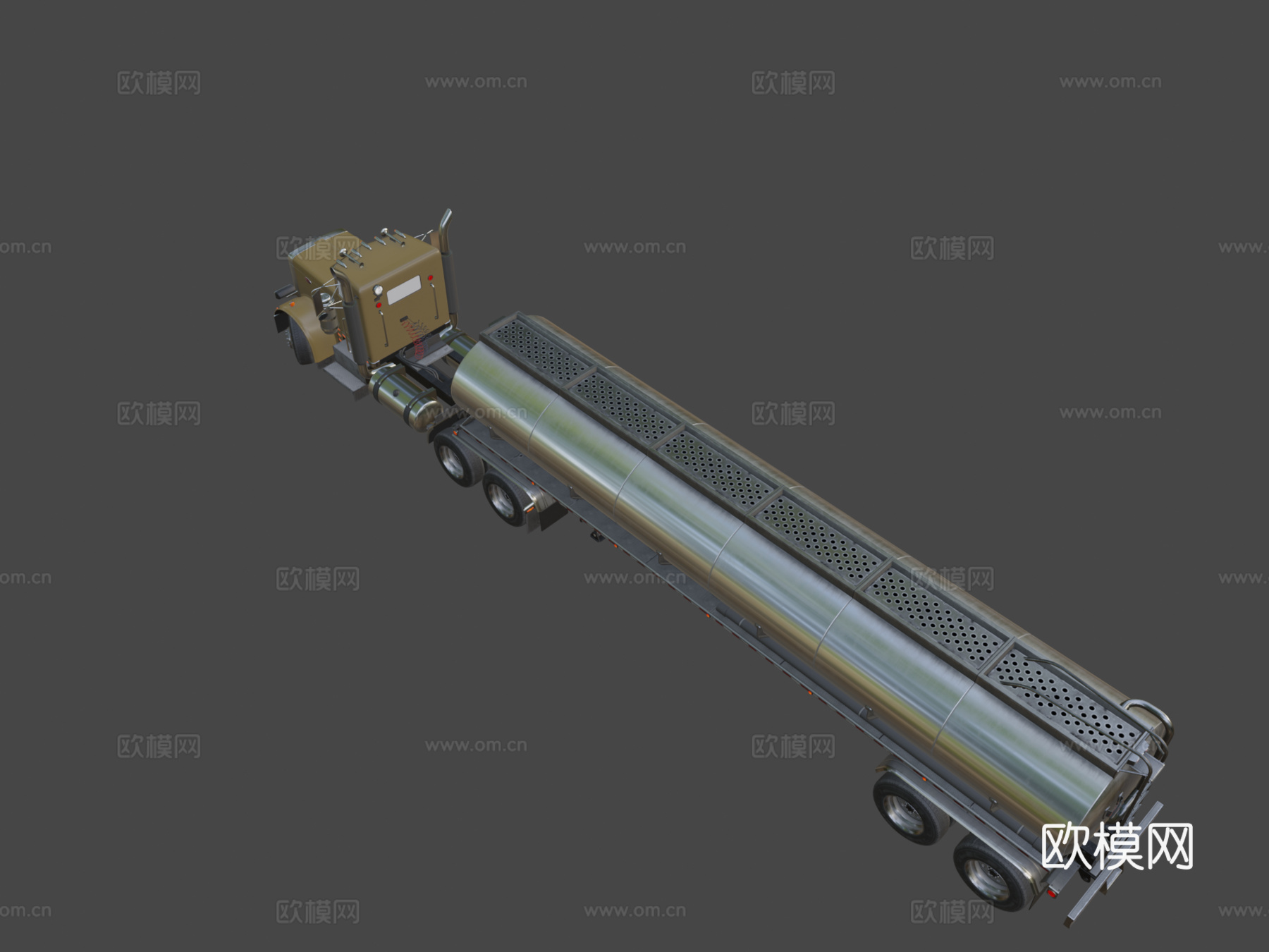 彼得比尔特油罐半挂车su模型