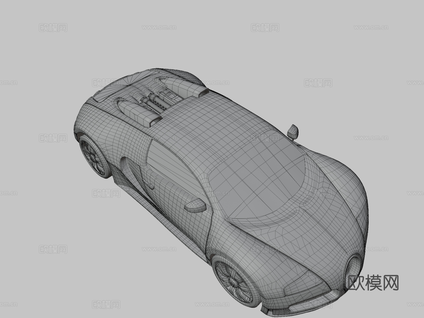 布加迪威龙16.4超级运动版 - 低多边形su模型