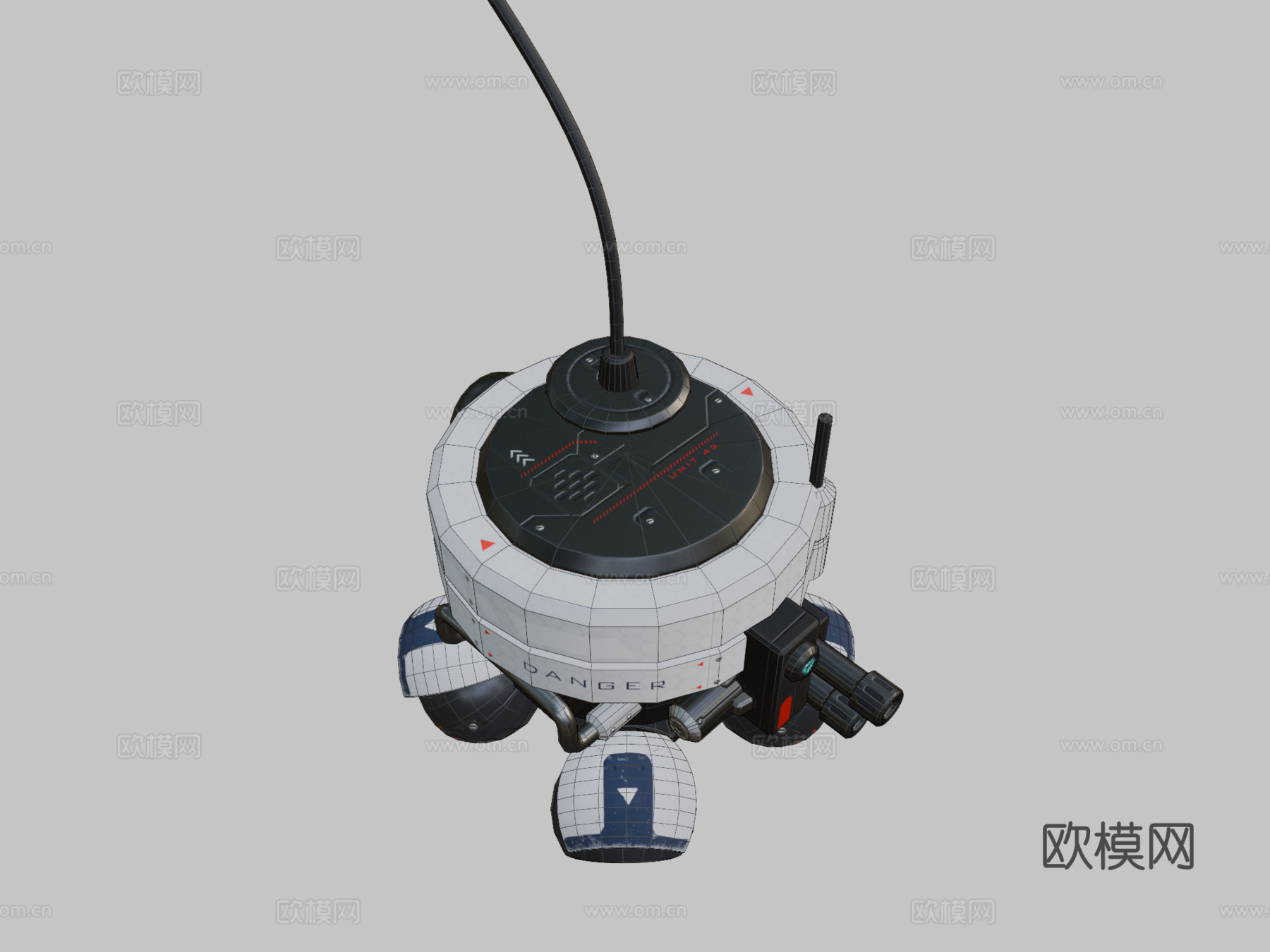 警用无人机su模型