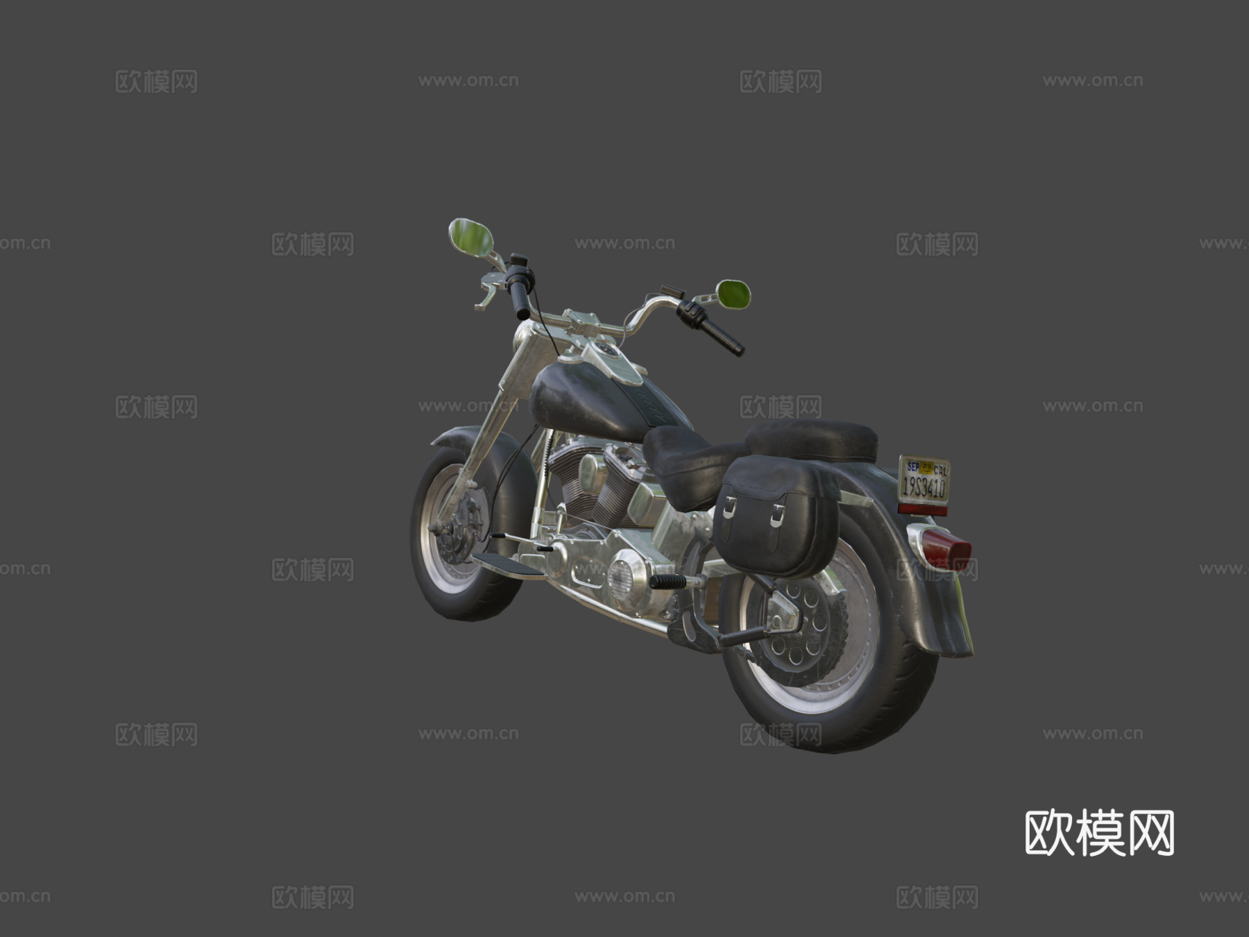 哈雷戴维森肥仔1990摩托车su模型