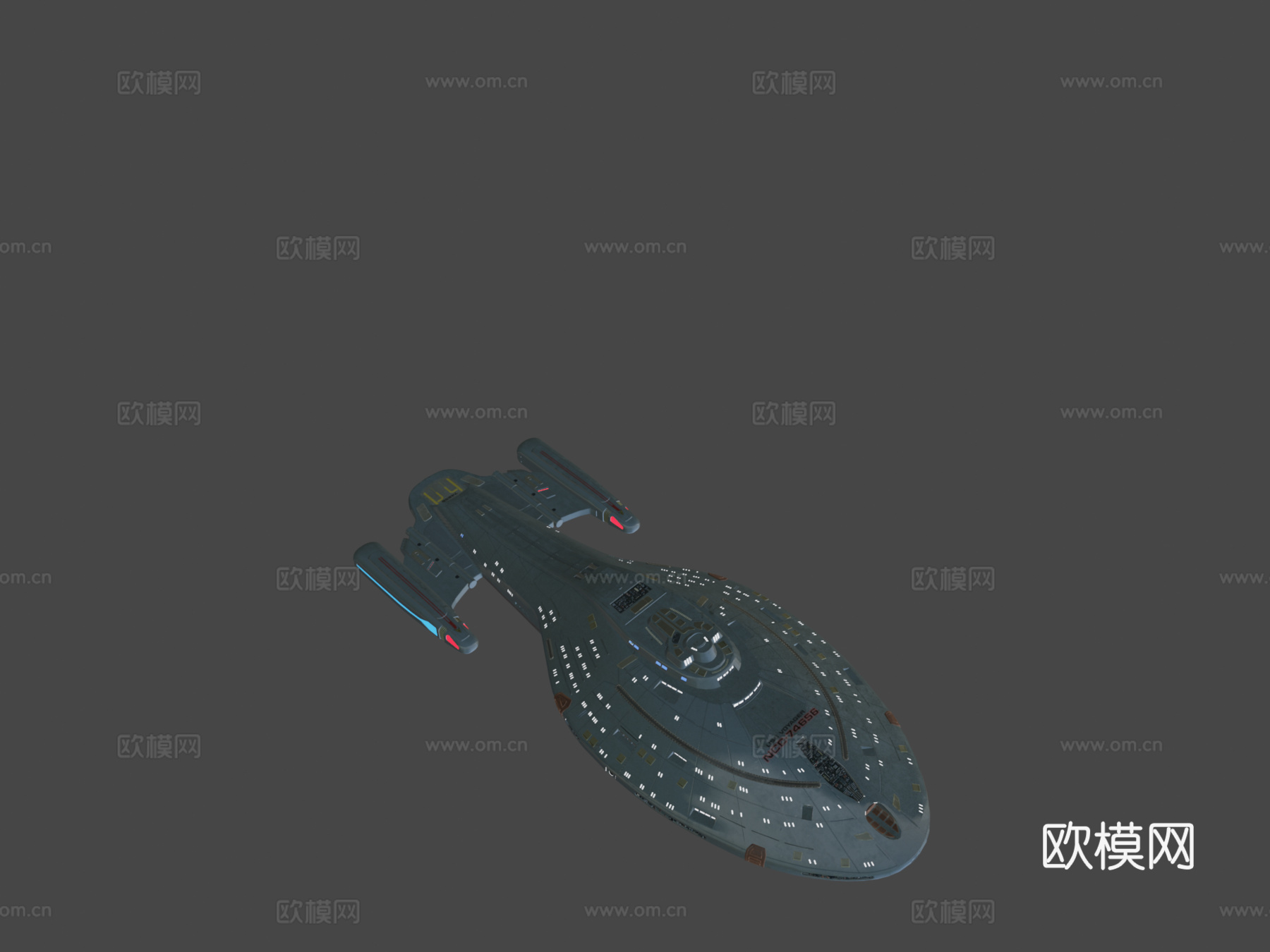 USS 航海家号 4K 纹理星际迷航无畏号su模型