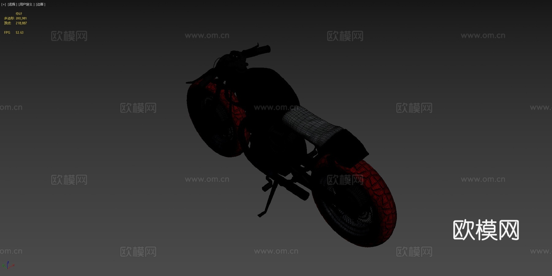 咖啡骑士摩托车su模型