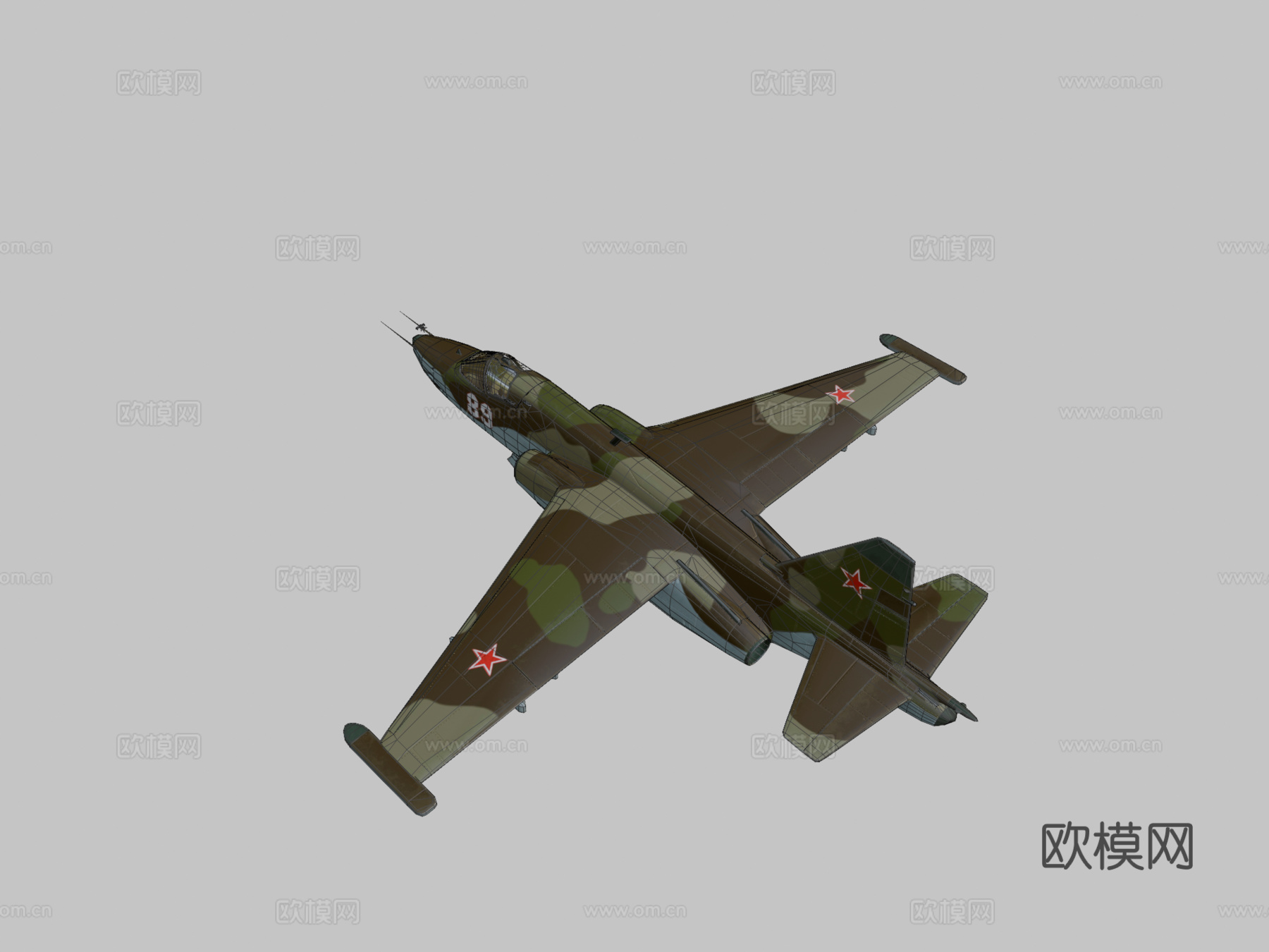 SU-25蛙足喷气战斗机su模型