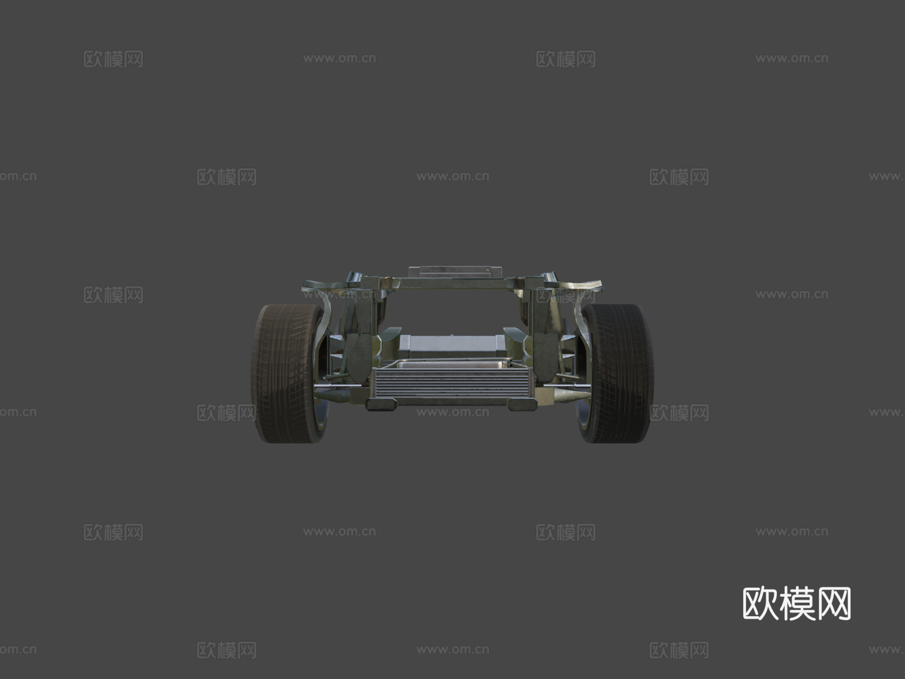 特斯拉ModelX底盘su模型