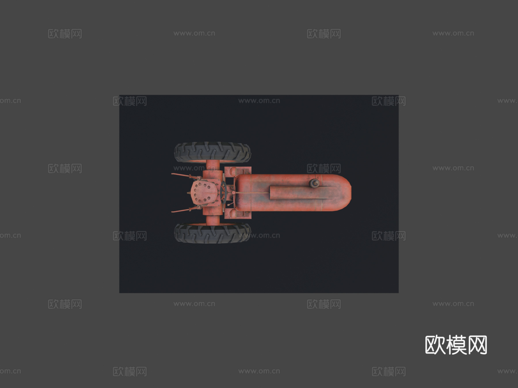 旧生锈拖拉机su模型