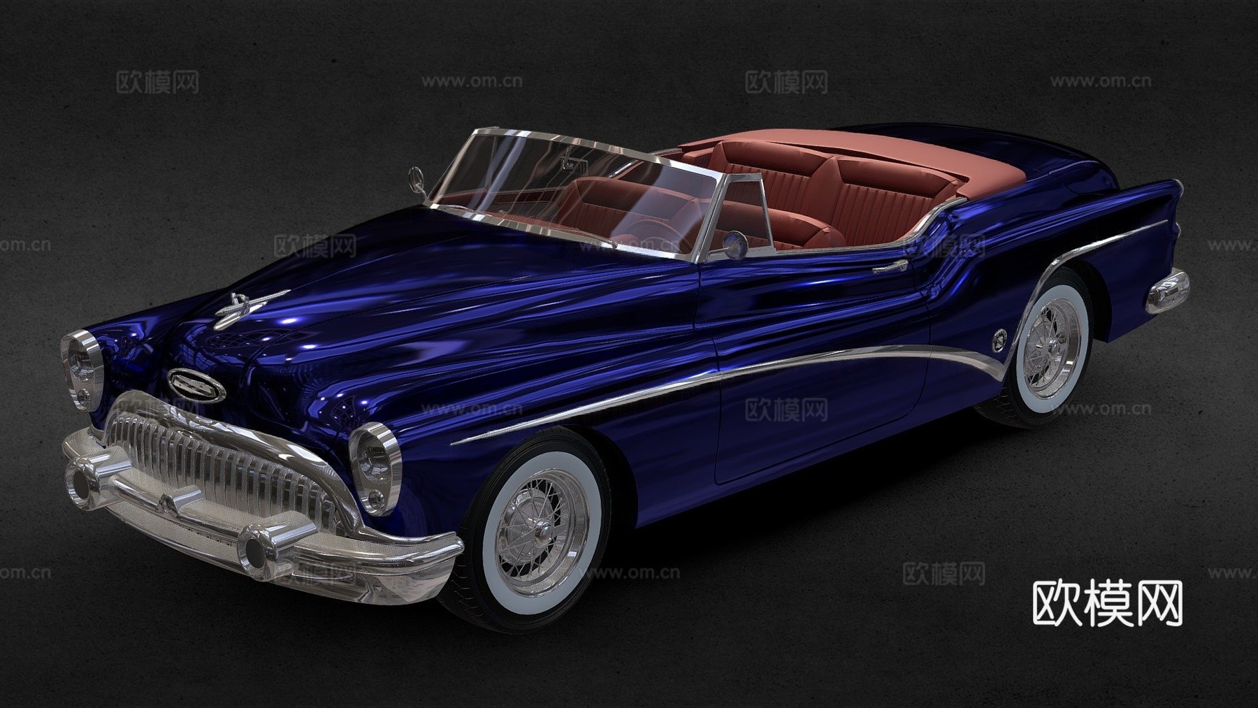 年别克云雀敞篷车su模型