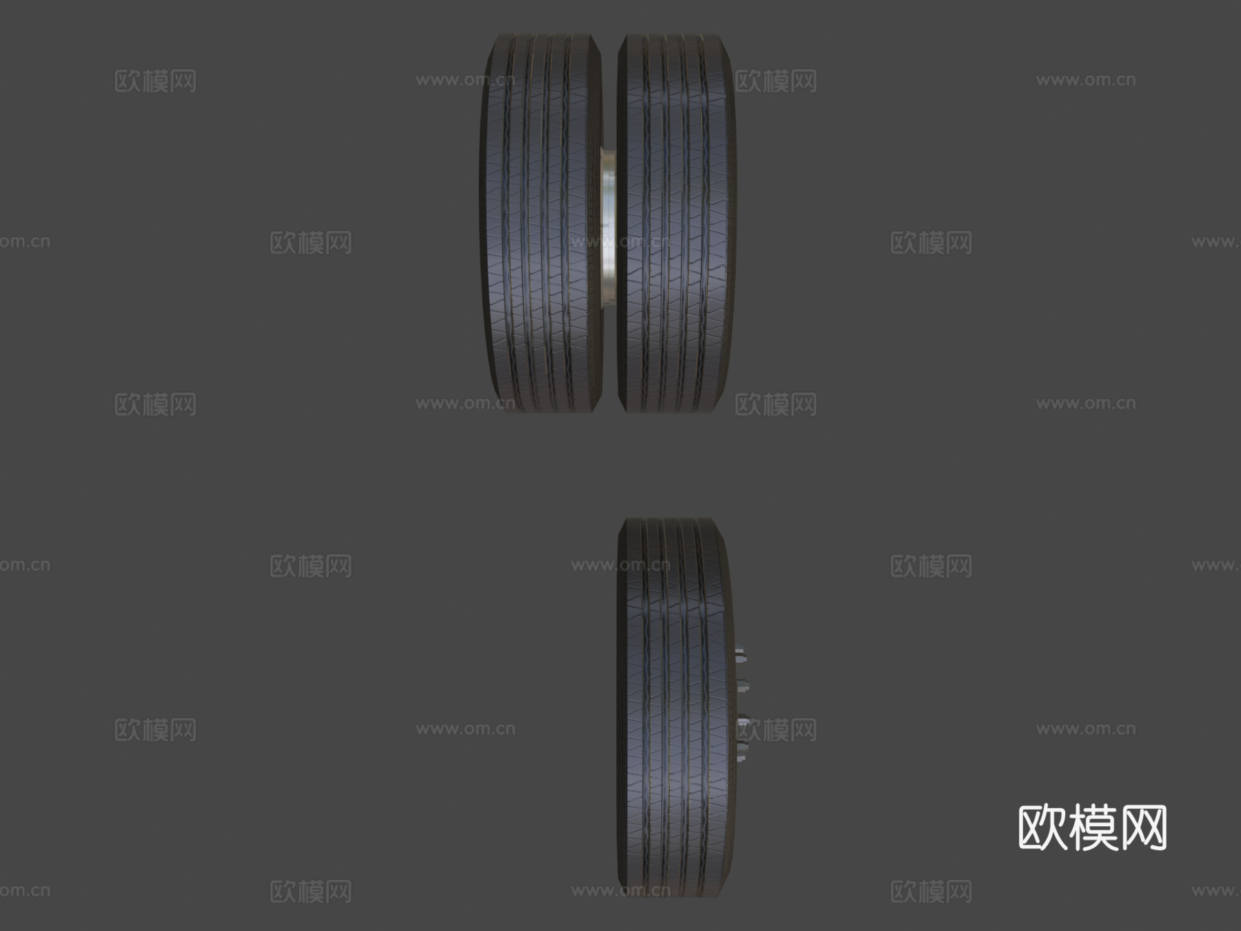 卡车车轮su模型