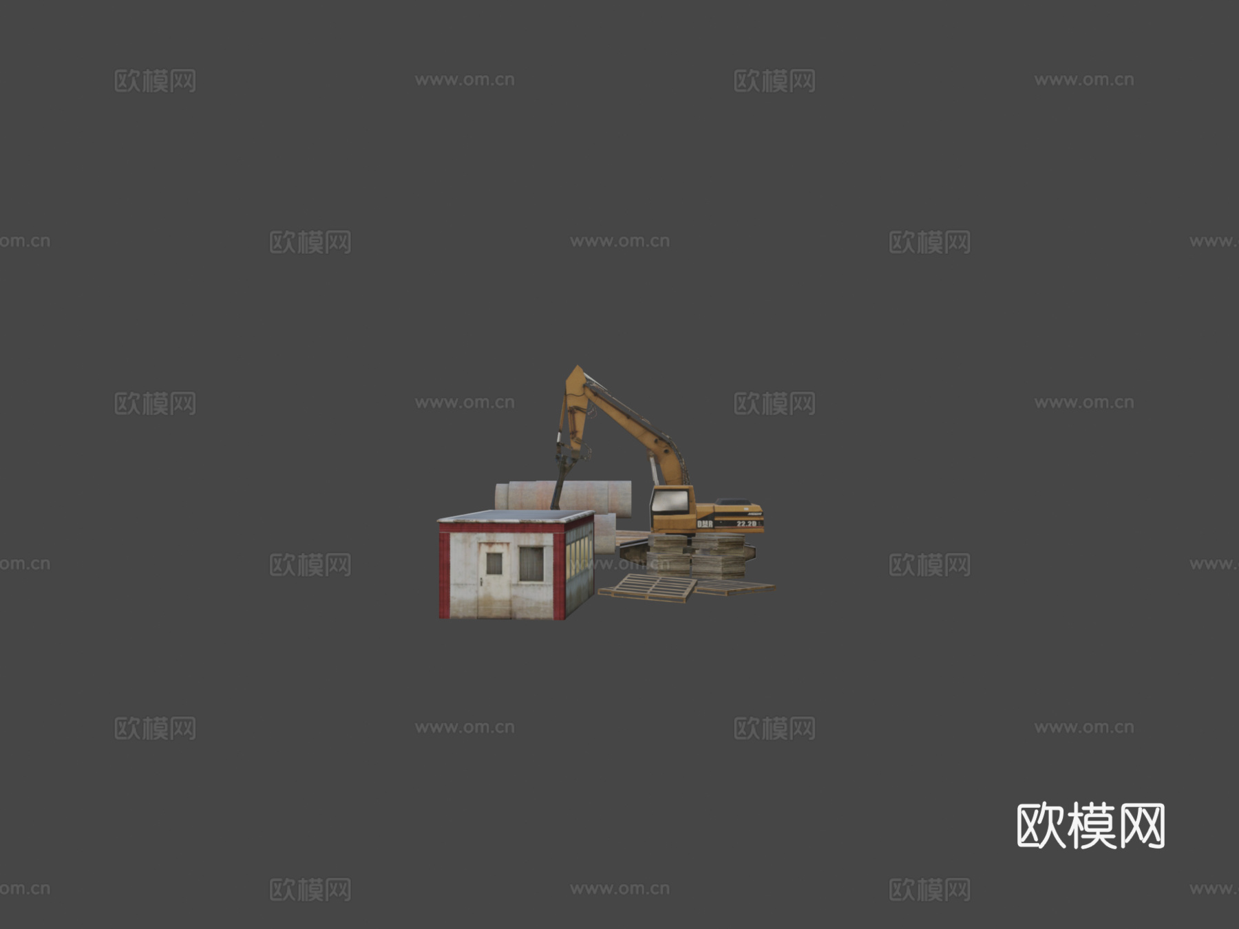 低多边形建筑资产su模型