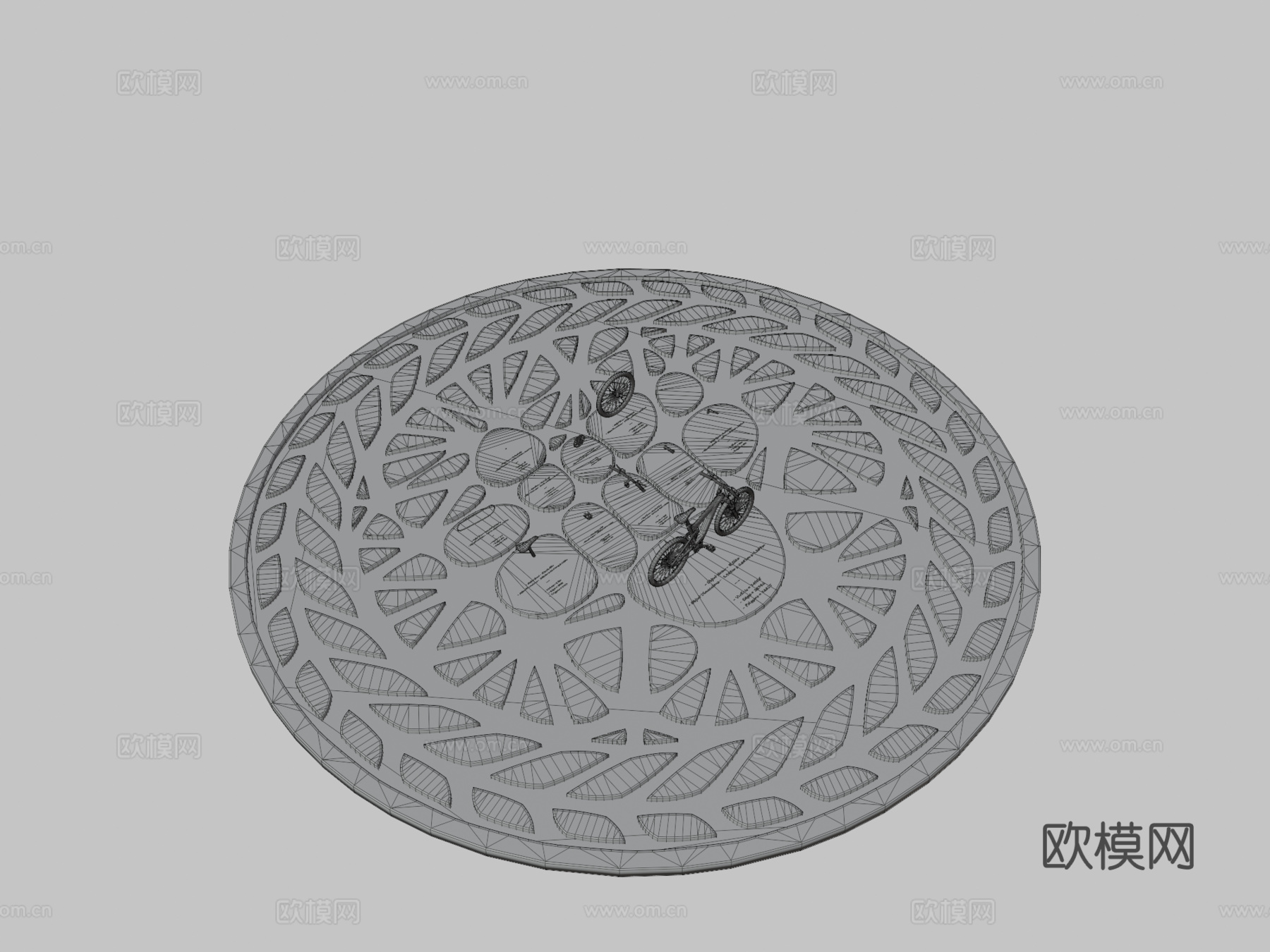 电动自行车铝制su模型