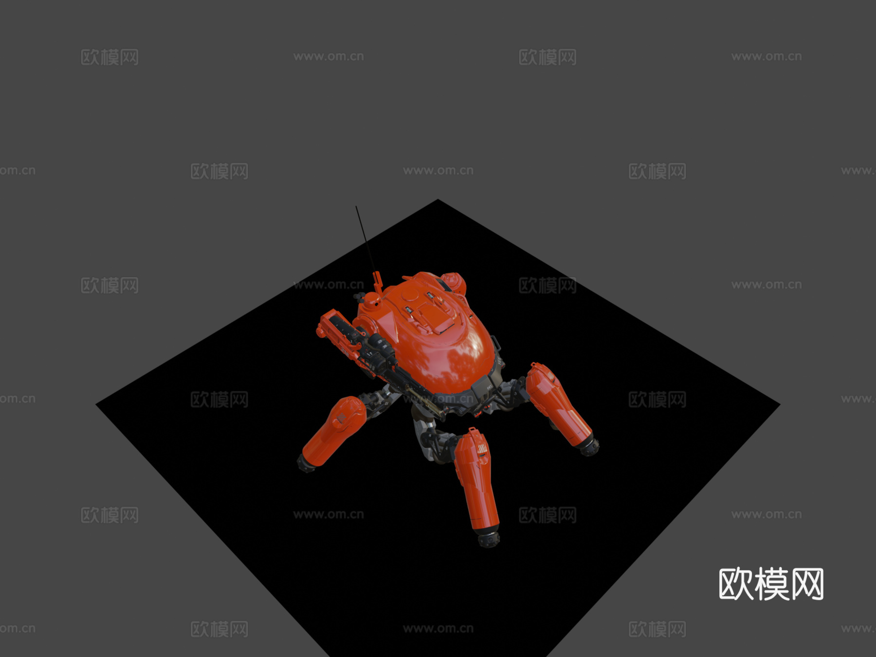 PAQ四足机甲su模型