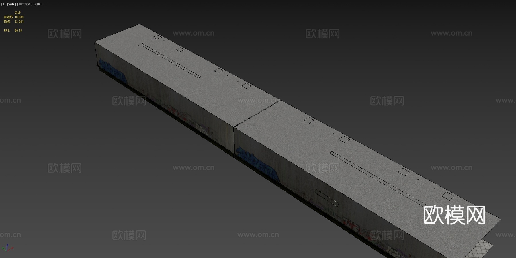 低多边形柏林地铁站su模型