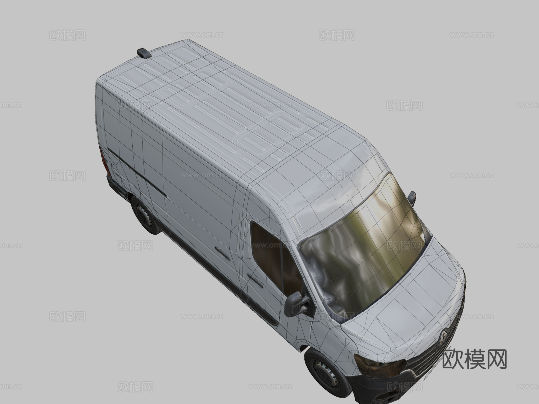 雷诺Master L2H2厢式货车2020款su模型