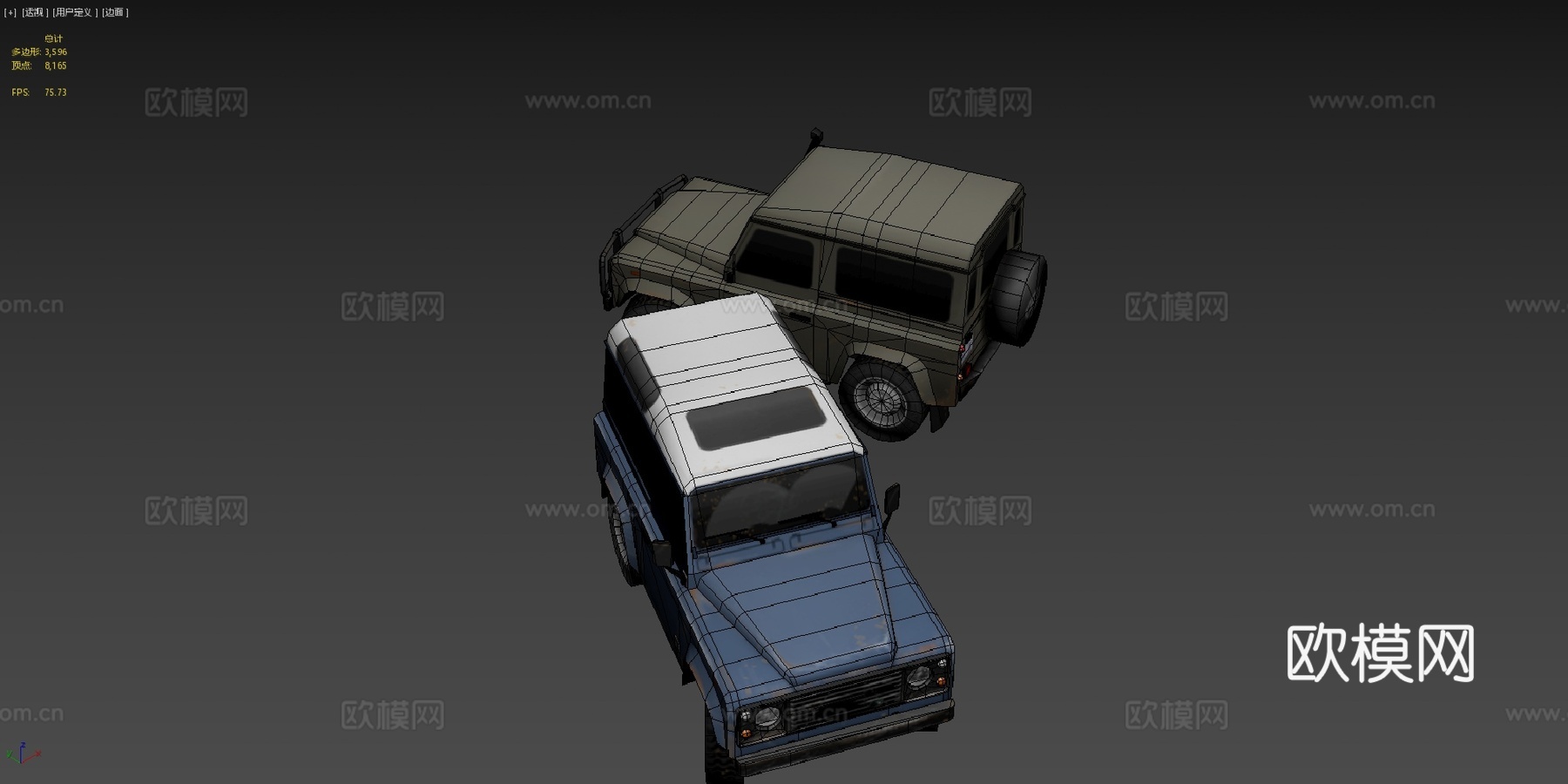 '89路虎卫士90su模型