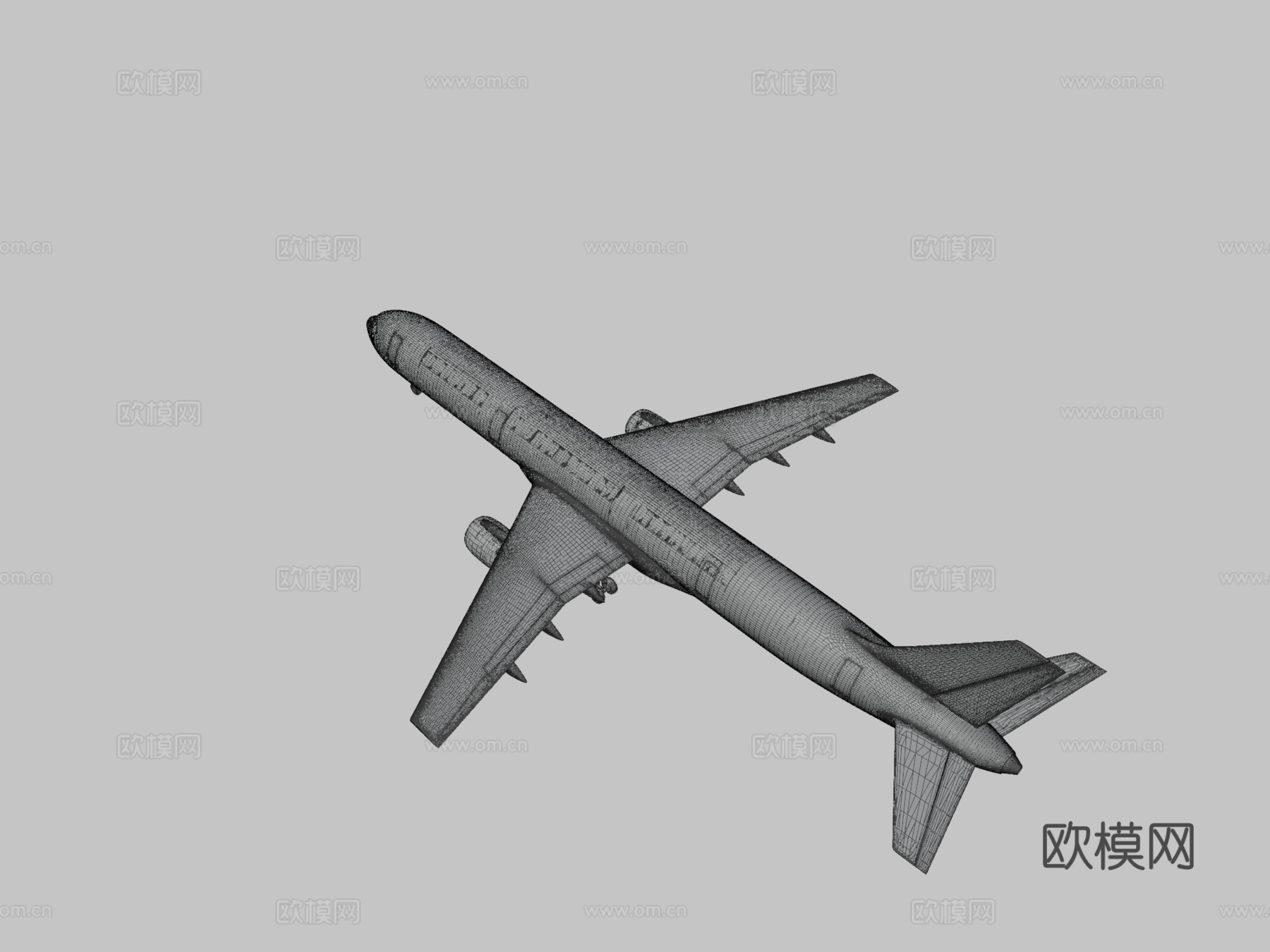 客机波音757透明su模型