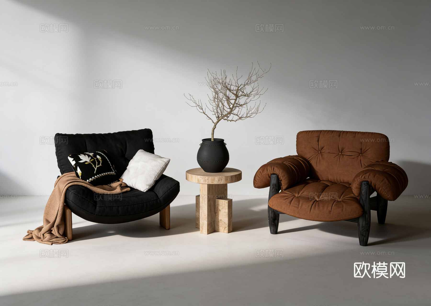 现代休闲椅su模型