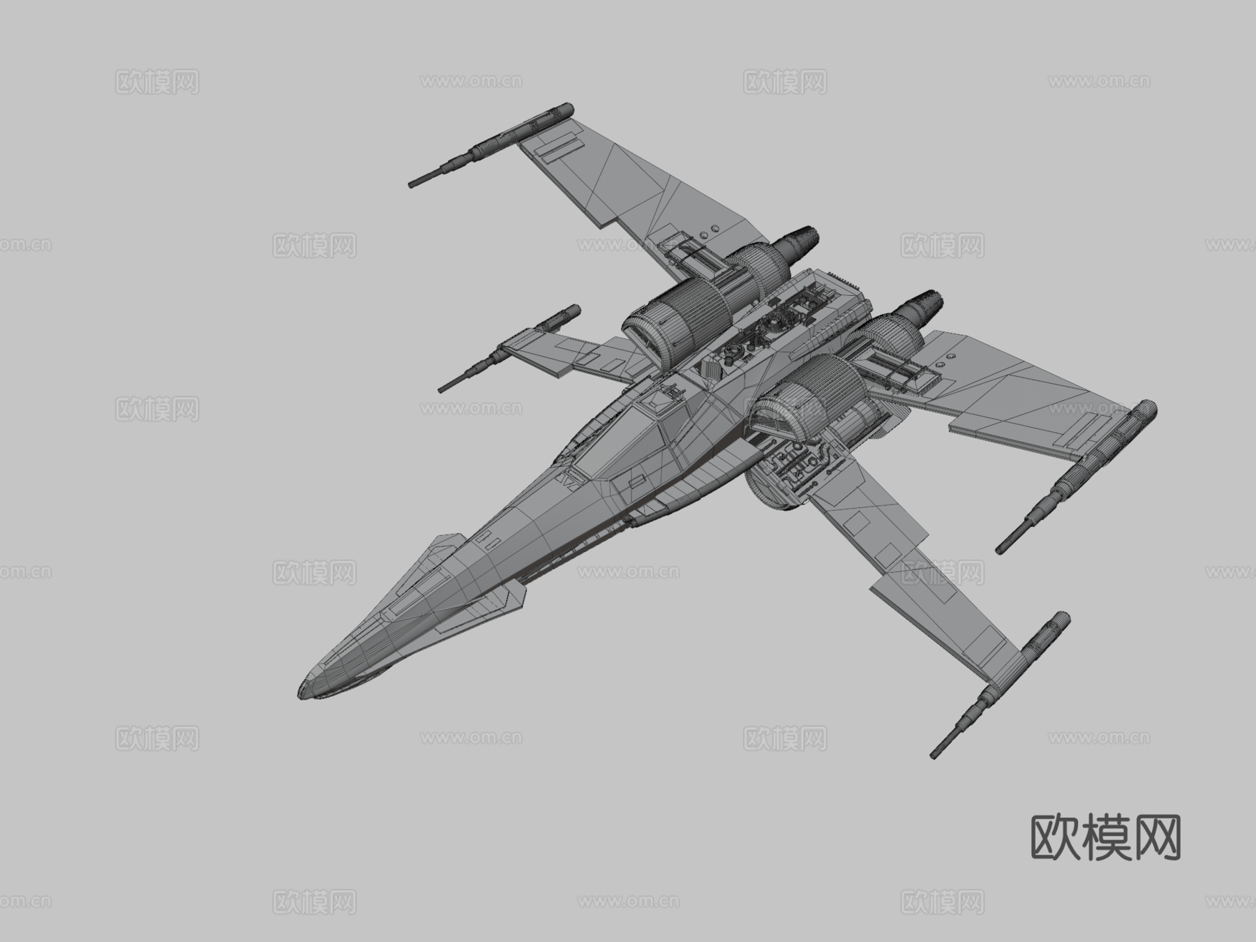 T-85 X翼战机su模型