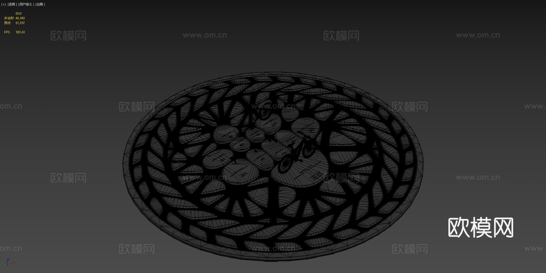 电动自行车铝制su模型