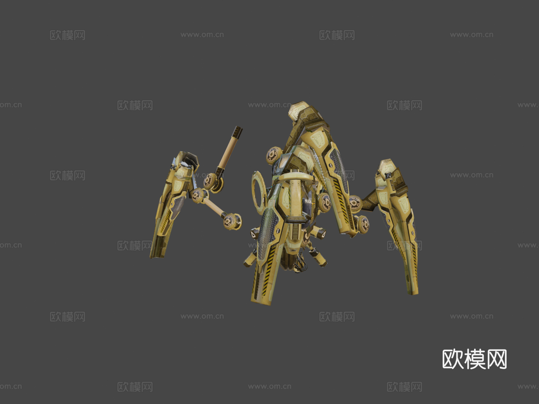 蜘蛛无人机-5款皮肤带行走循环su模型