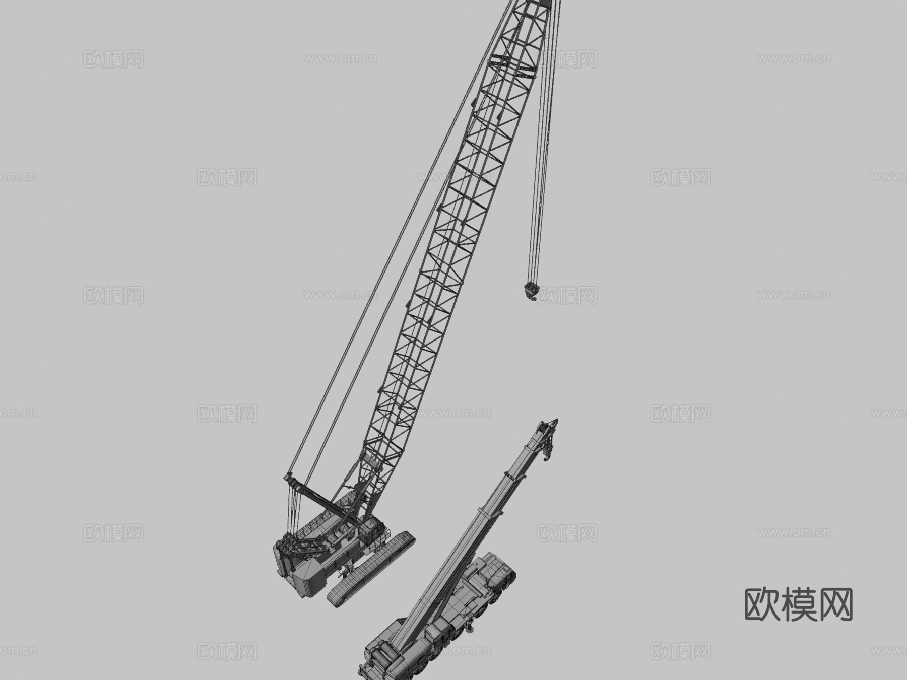 KA-2000与SCX2800-2起重机su模型