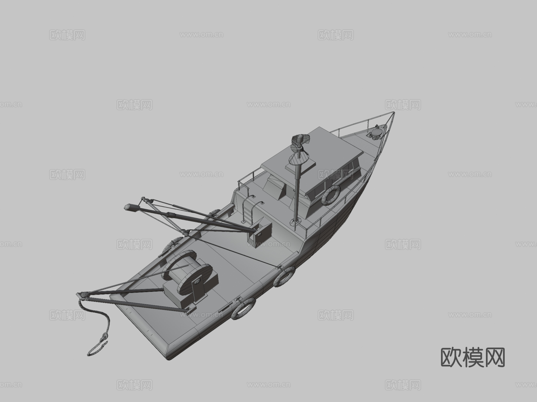 渔船su模型