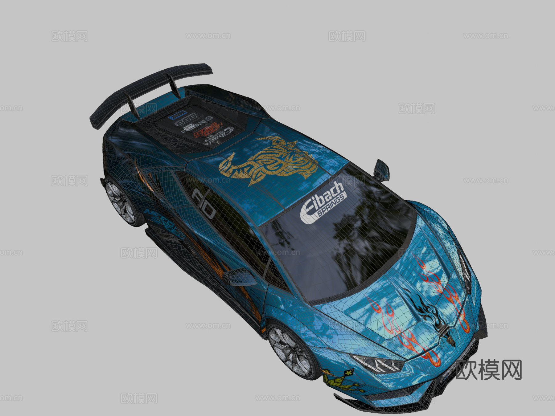 兰博基尼飓风LP 610-4双门轿跑车（宽体）su模型