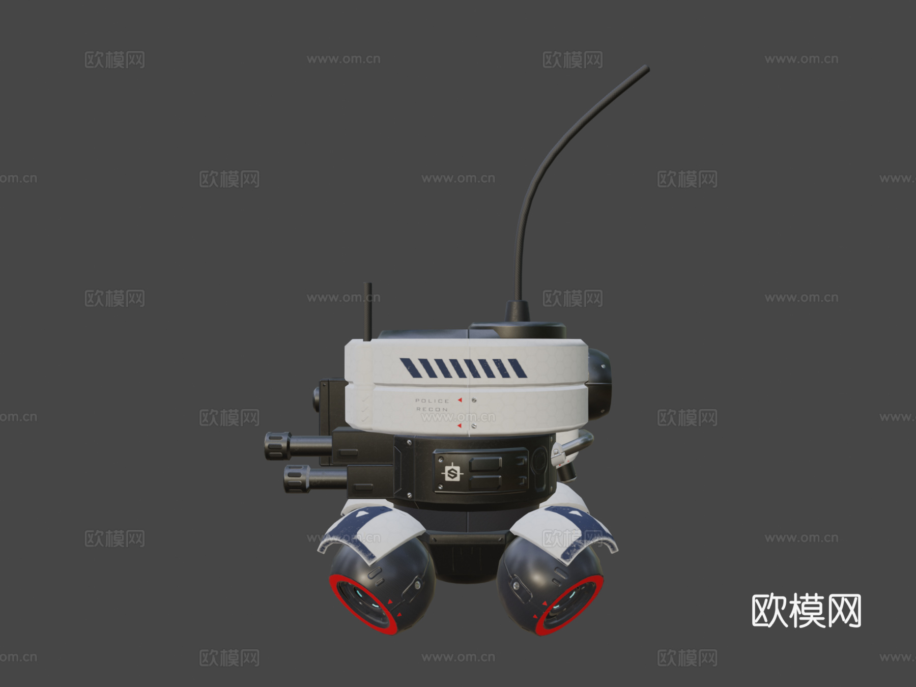 警用无人机su模型