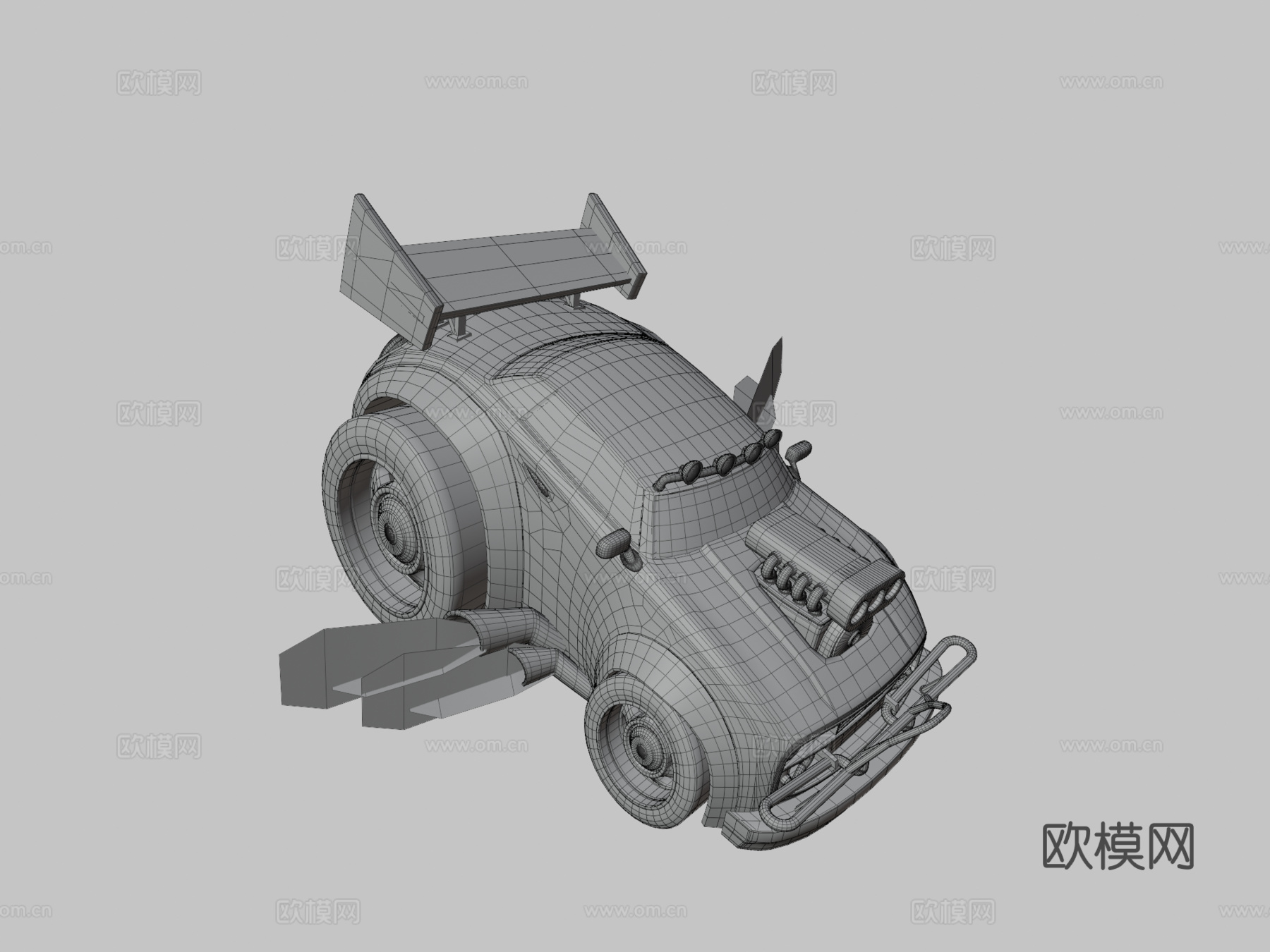 D风格化肌肉车su模型