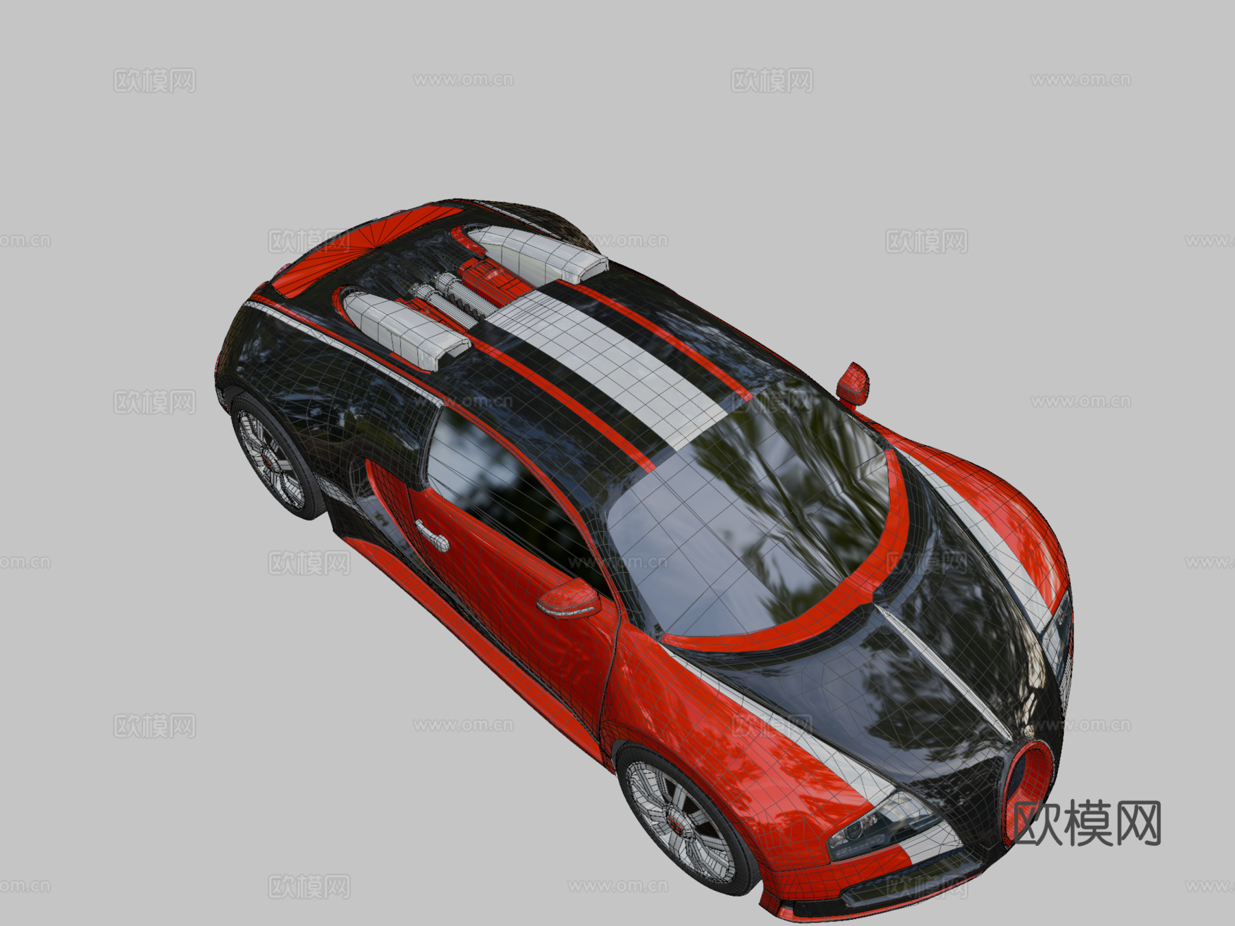 布加迪威龙16.4超级运动版 - 低多边形su模型