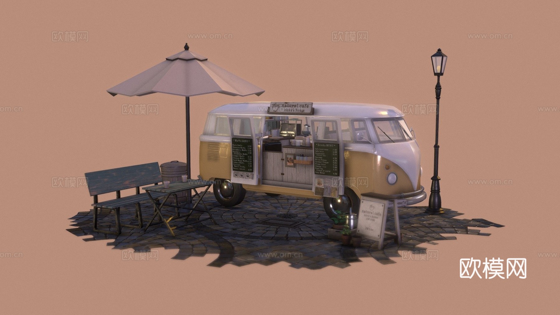 康比咖啡馆su模型