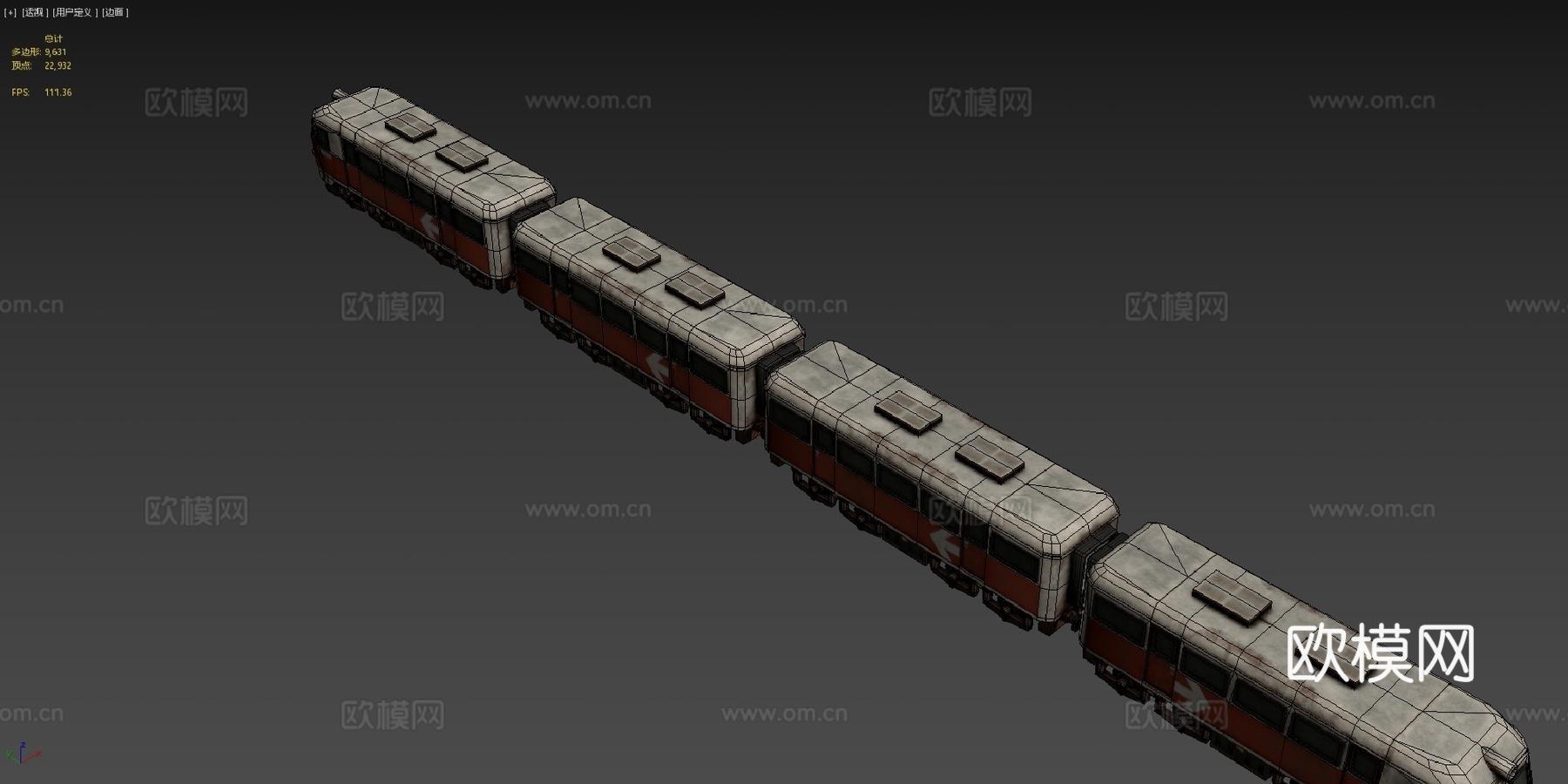 旧地铁列车su模型