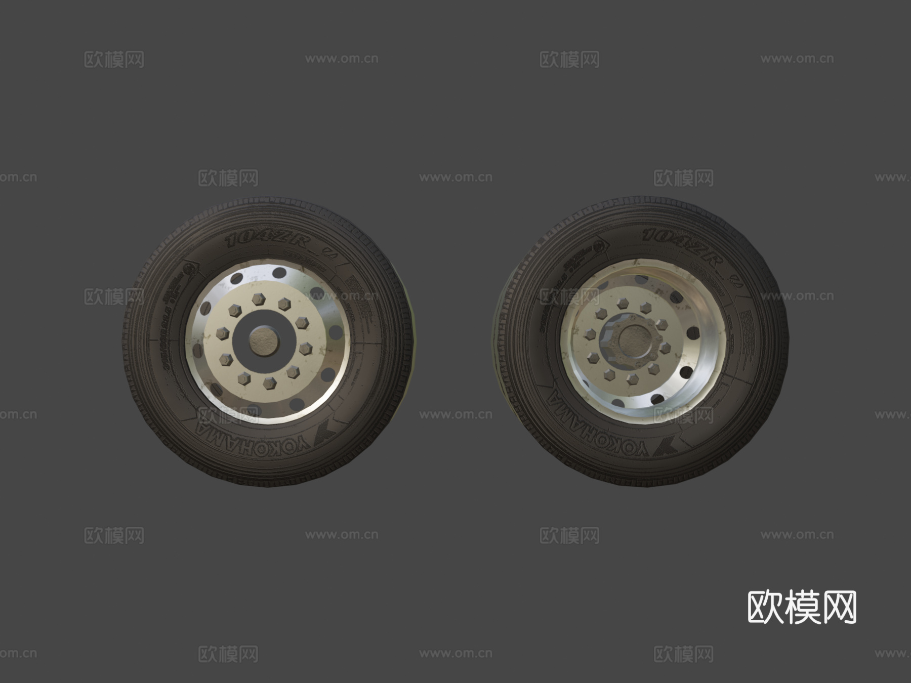 卡车车轮su模型