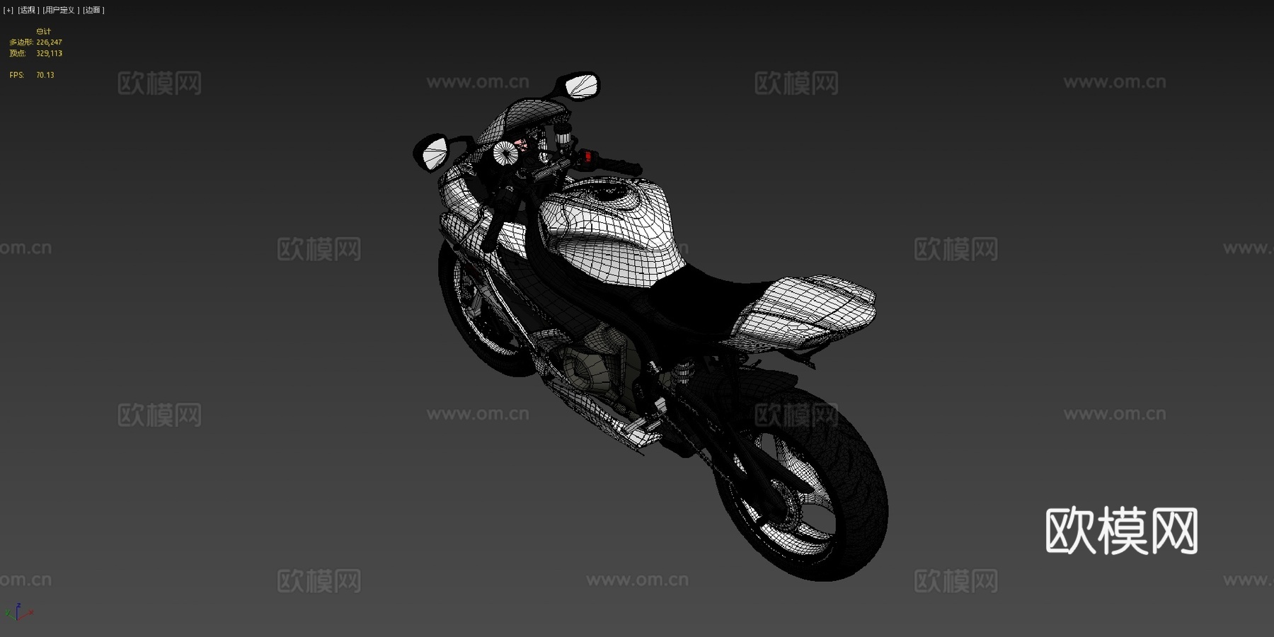 铃木GSX 750摩托车3D模型su模型