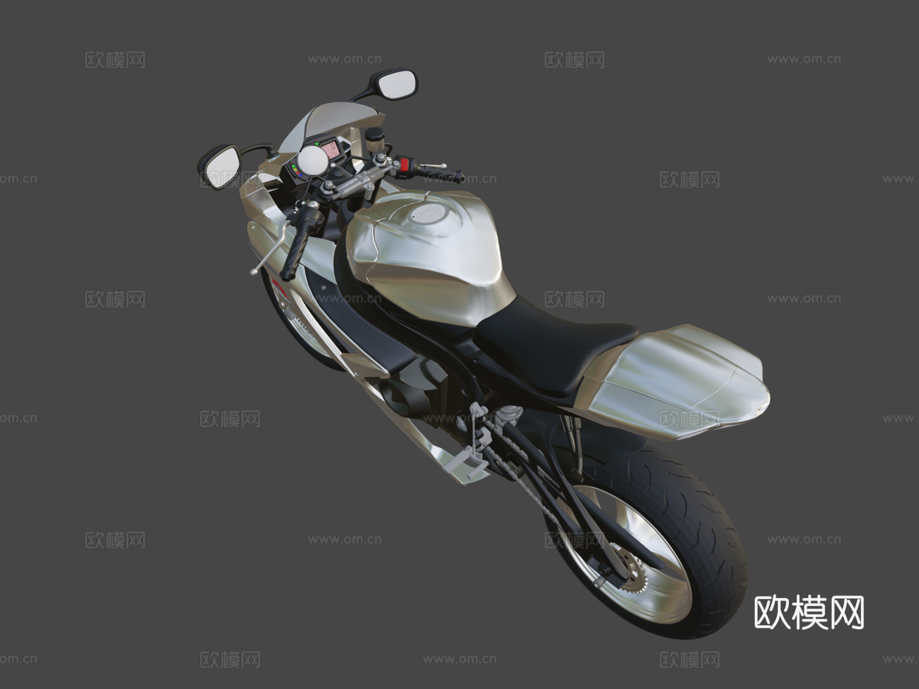 铃木GSX 750摩托车3D模型su模型