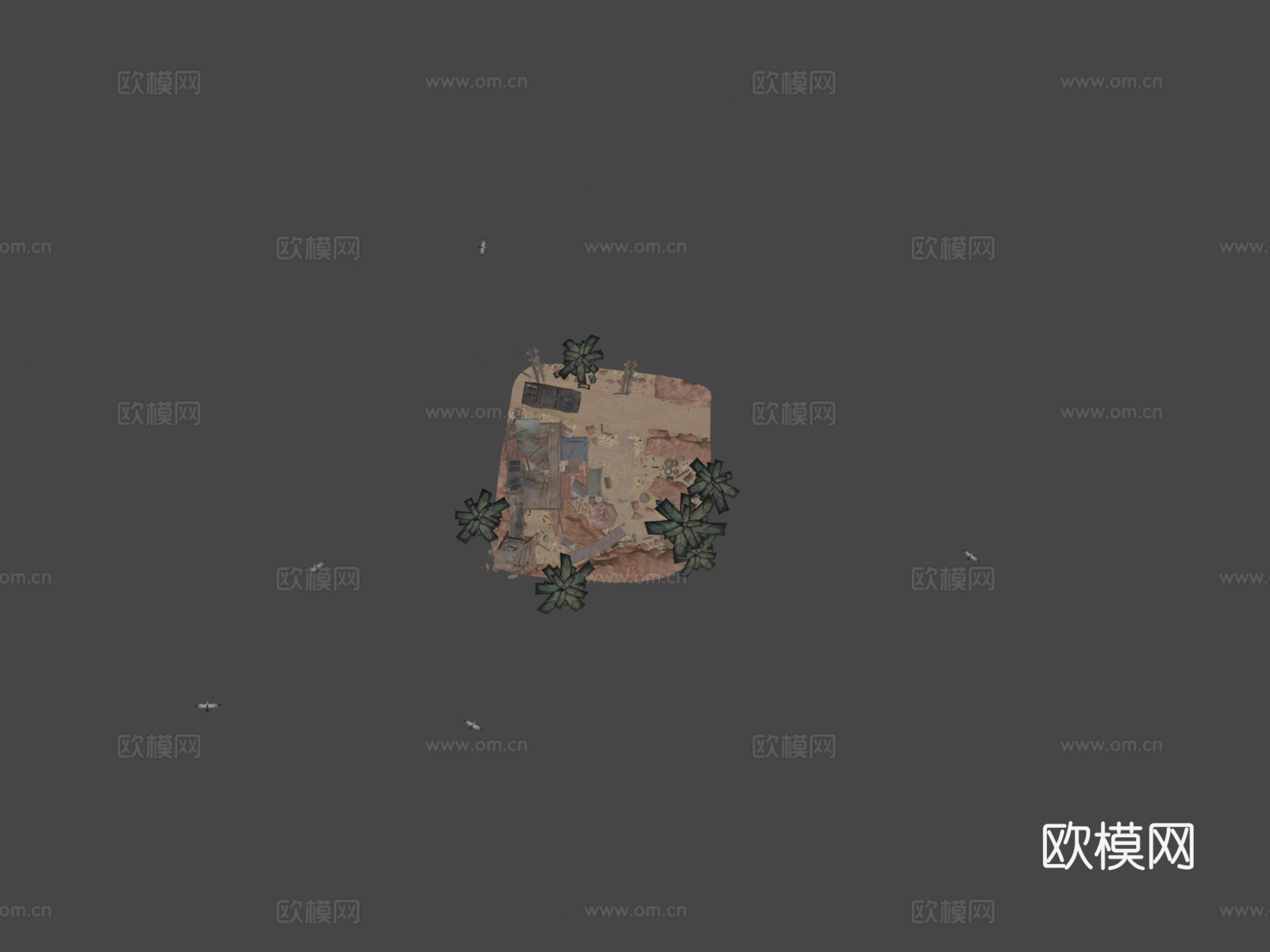 DAE立体模型-锈生su模型