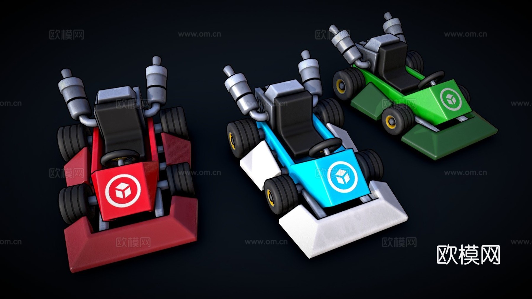 风格化卡丁车su模型