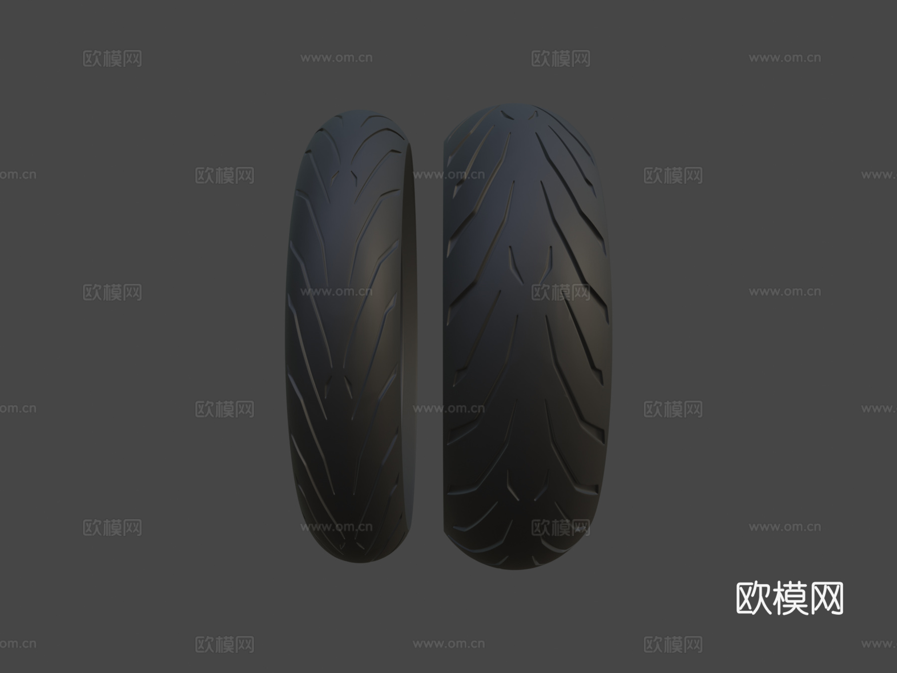 运动摩托车轮胎su模型