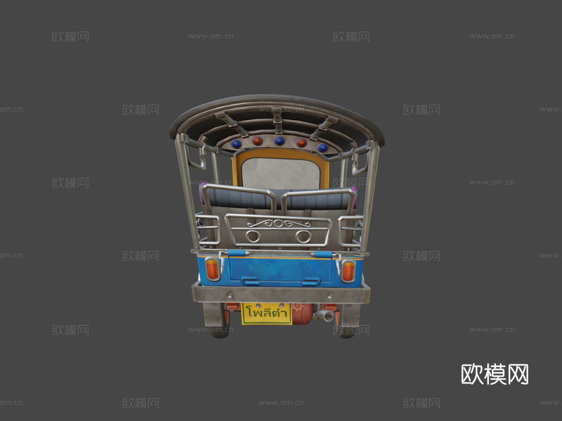 风格化嘟嘟车-低多边形su模型