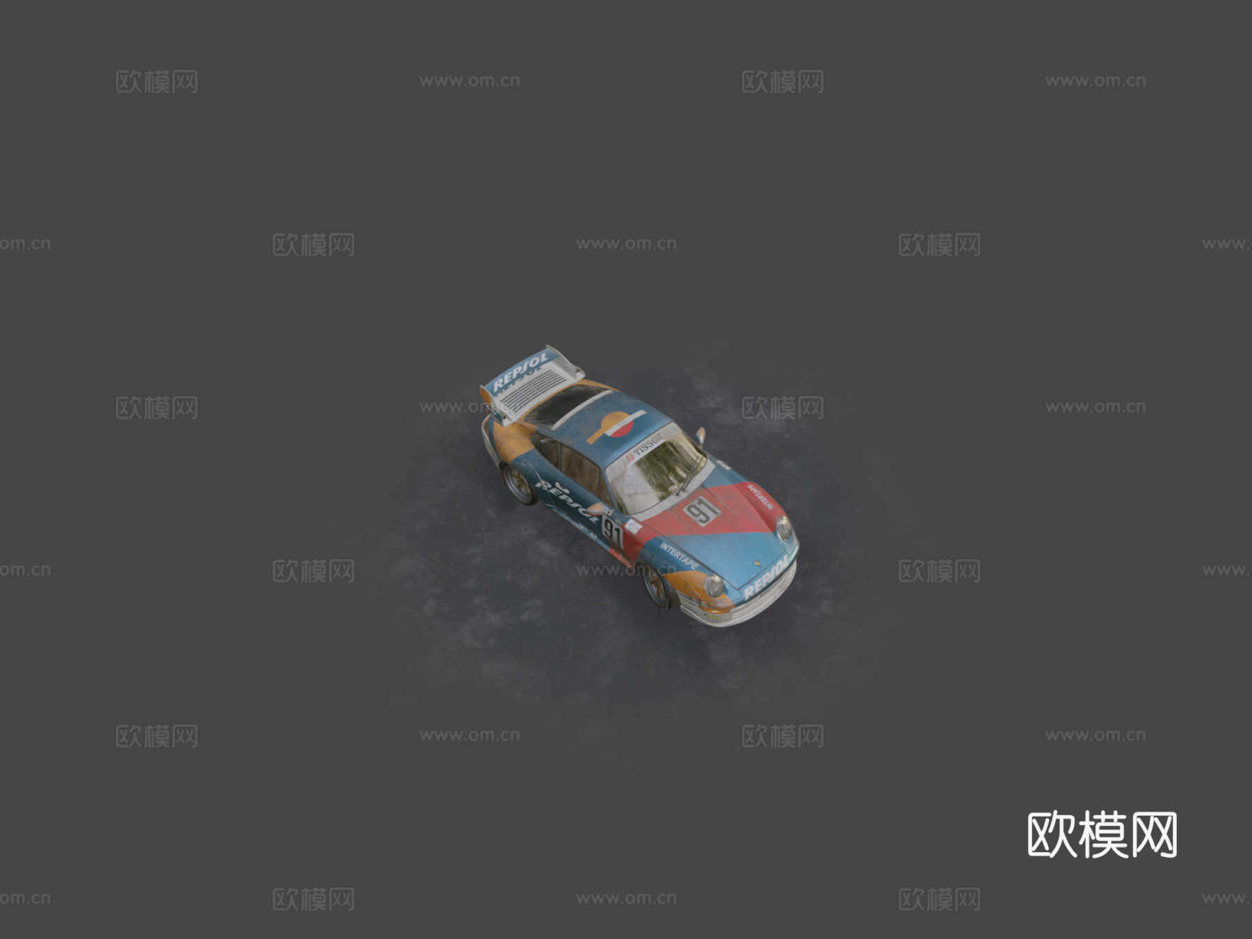 物理渲染 - 保时捷993su模型