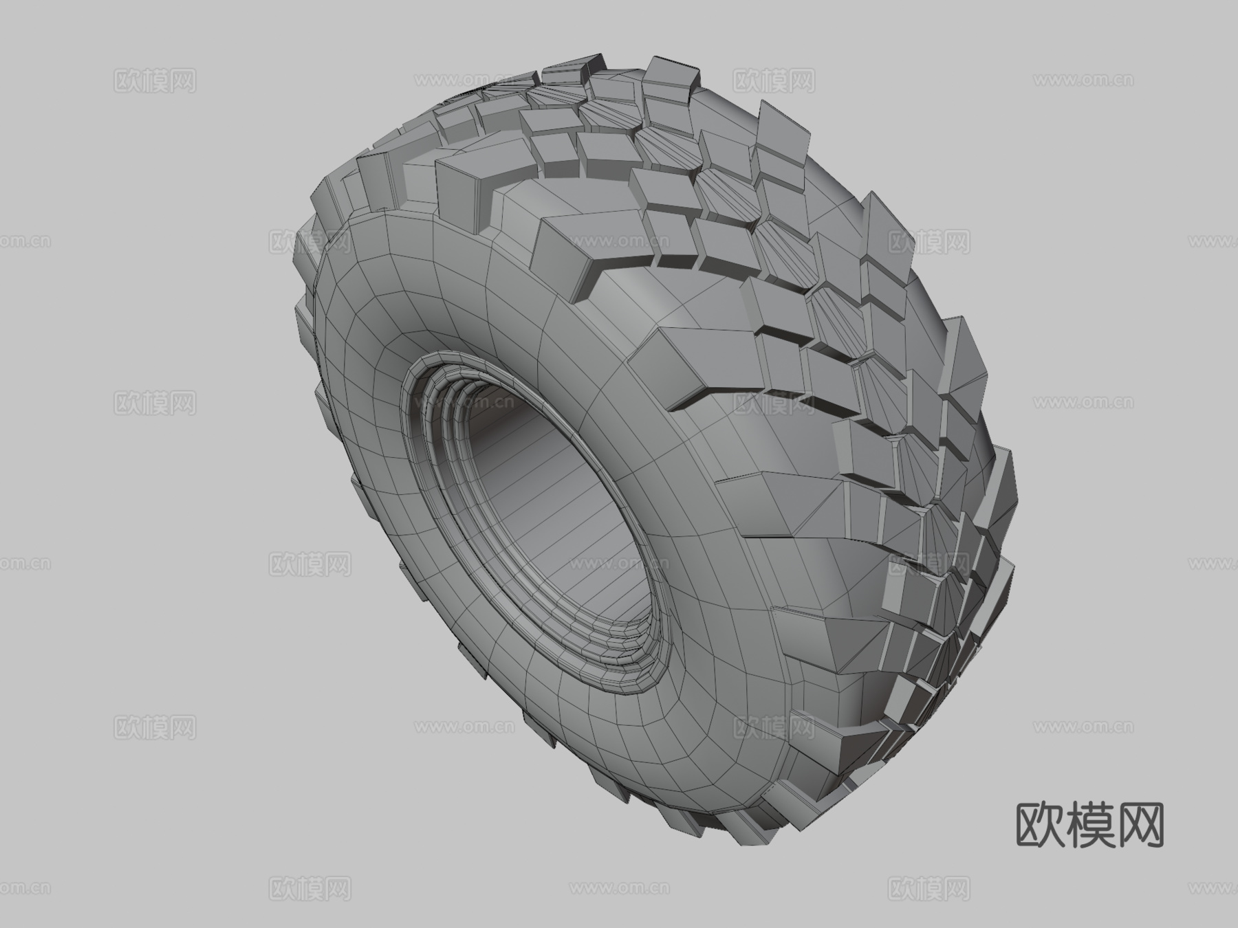 越野卡车车轮su模型