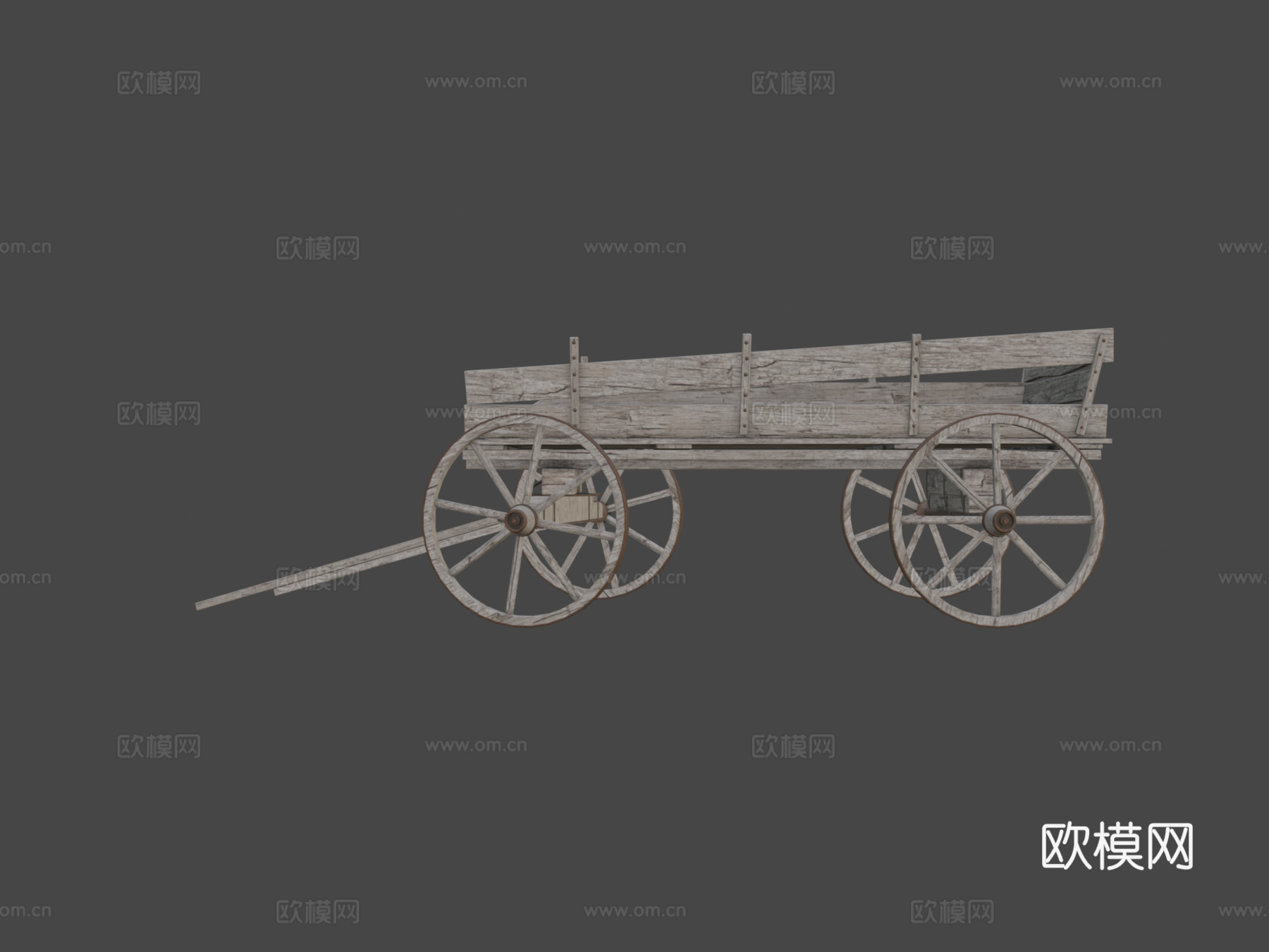 旧推车su模型