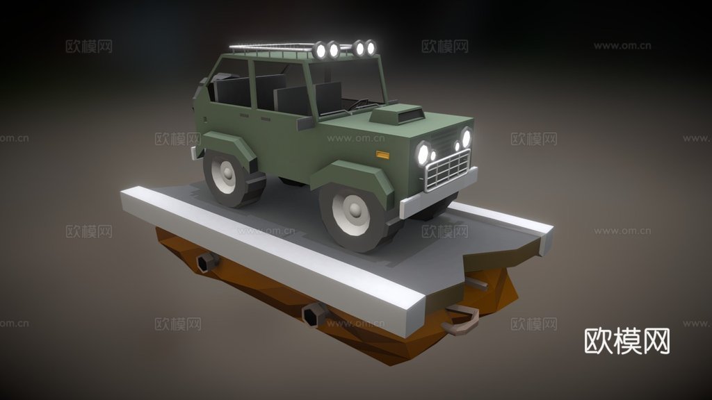 低多边形汽车su模型