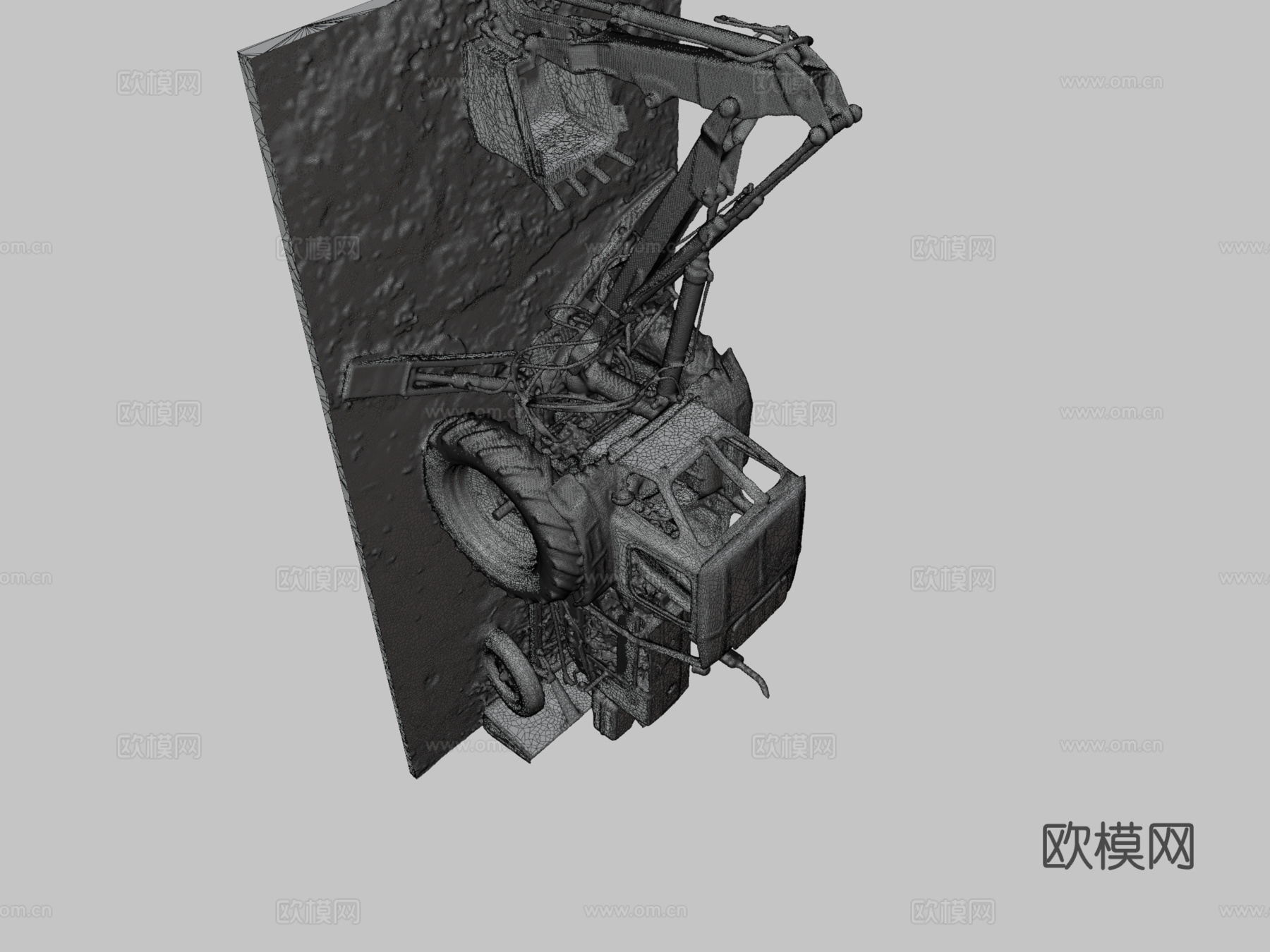 拖拉机白俄罗斯UMZ - 6AL（原始三维扫描）su模型