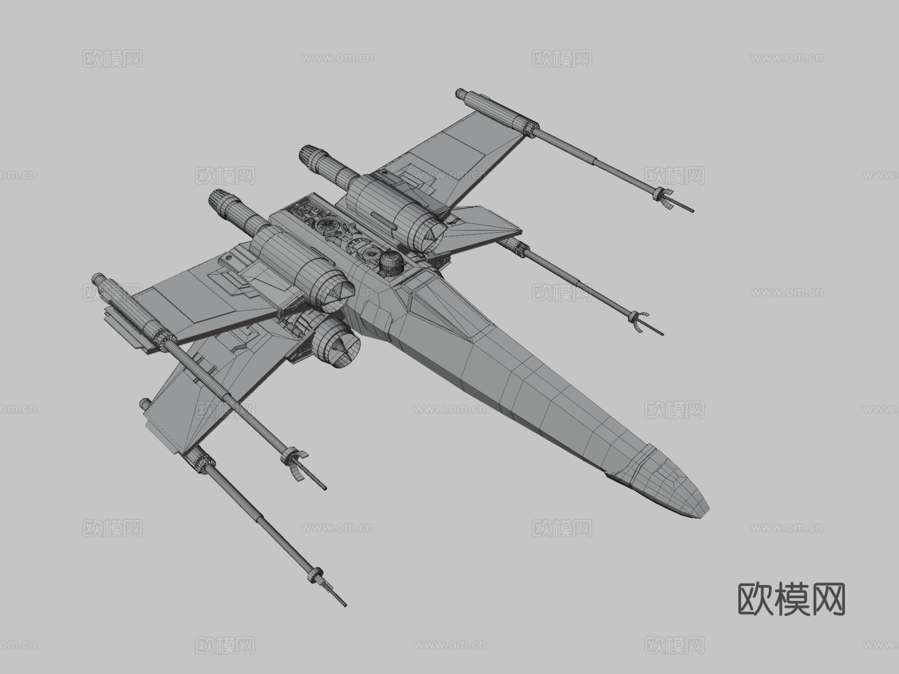 T-65 X翼星际战斗机-星球大战su模型